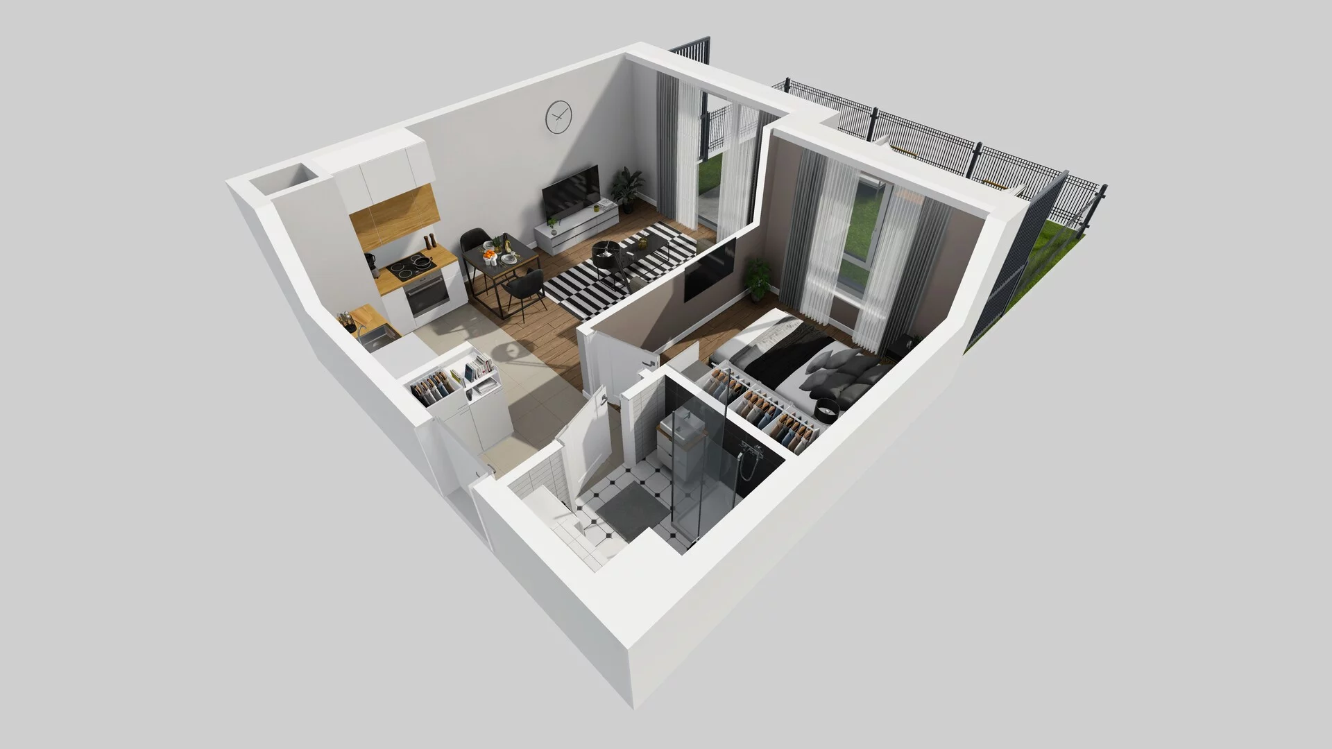 2 pokoje, mieszkanie 35,53 m², parter, oferta nr A/5, Metro Zachód 8 bud. A, C, Warszawa, Bemowo, Chrzanów, ul. Szeligowska