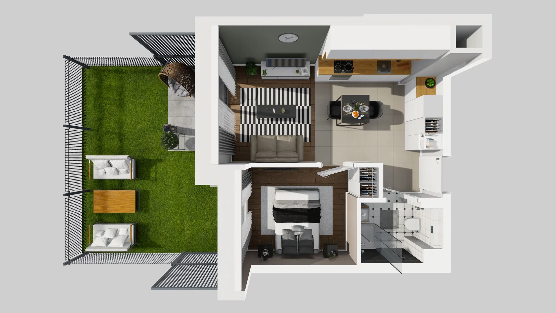 2 pokoje, mieszkanie 32,89 m², parter, oferta nr A/7, Metro Zachód 8 bud. A, C, Warszawa, Bemowo, Chrzanów, ul. Szeligowska