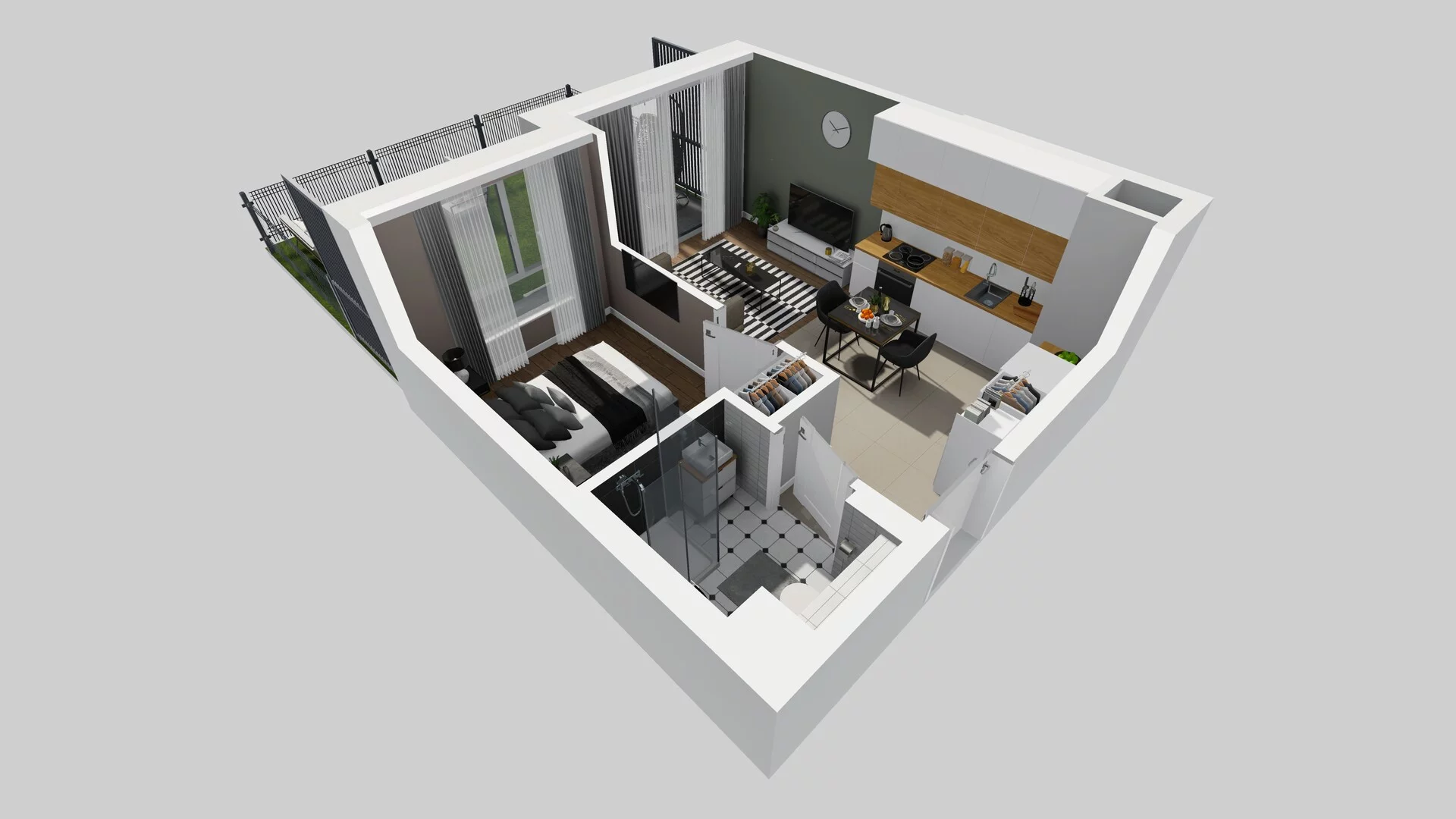2 pokoje, mieszkanie 32,89 m², parter, oferta nr A/7, Metro Zachód 8 bud. A, C, Warszawa, Bemowo, Chrzanów, ul. Szeligowska