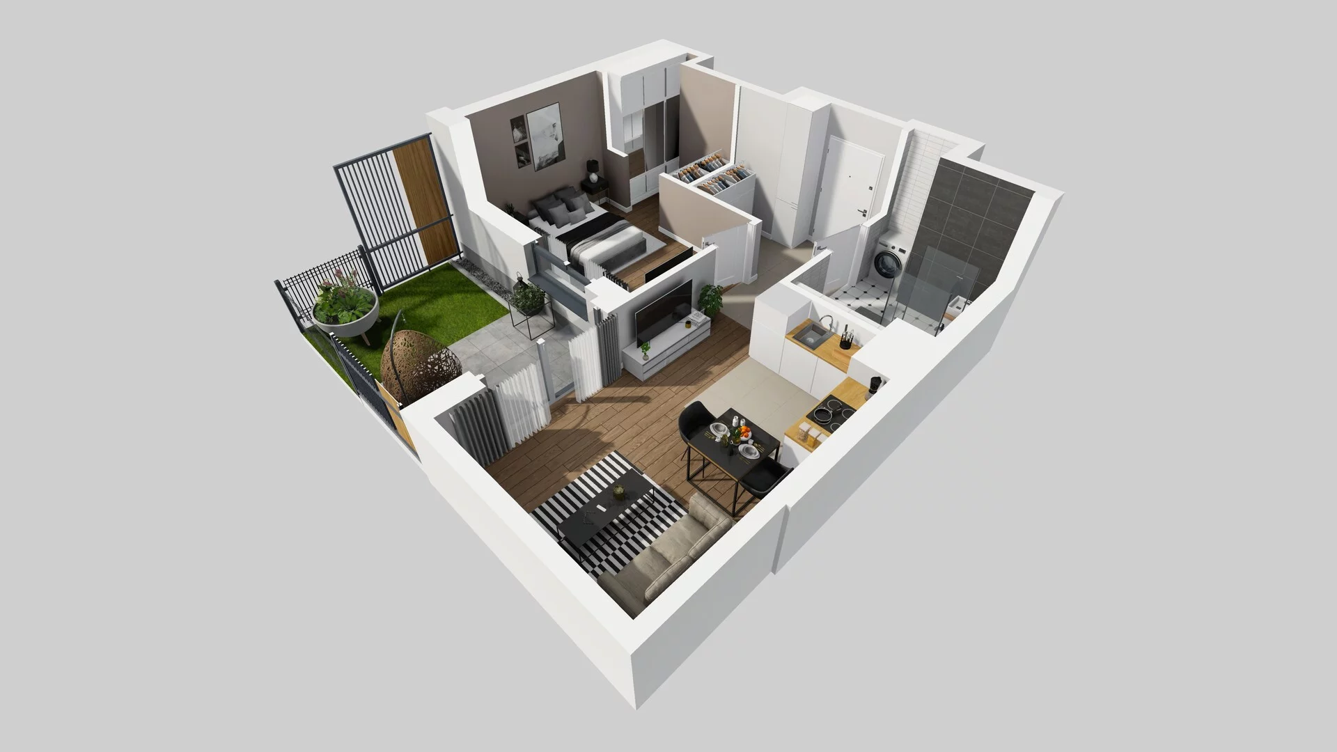 2 pokoje, mieszkanie 42,92 m², parter, oferta nr A/10, Metro Zachód 8 bud. A, C, Warszawa, Bemowo, Chrzanów, ul. Szeligowska