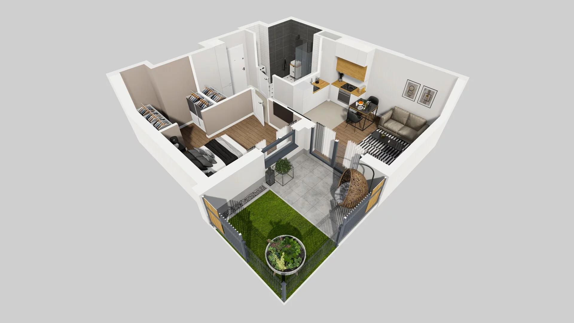 2 pokoje, mieszkanie 42,92 m², parter, oferta nr A/10, Metro Zachód 8 bud. A, C, Warszawa, Bemowo, Chrzanów, ul. Szeligowska