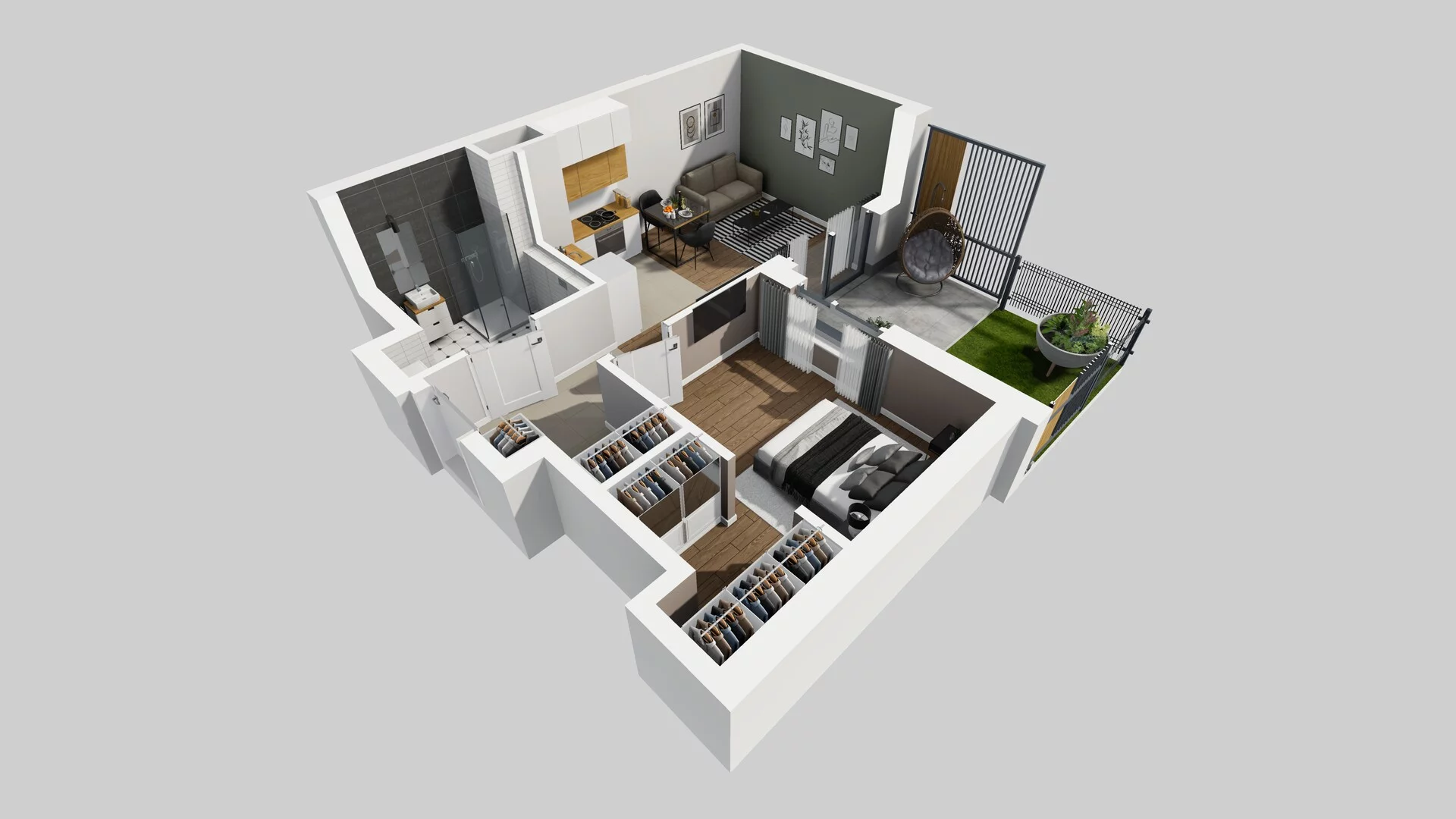 2 pokoje, mieszkanie 42,92 m², parter, oferta nr A/10, Metro Zachód 8 bud. A, C, Warszawa, Bemowo, Chrzanów, ul. Szeligowska