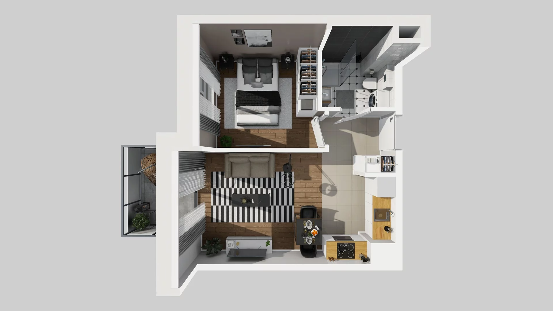 2 pokoje, mieszkanie 35,58 m², piętro 1, oferta nr A/15, Metro Zachód 8 bud. A, C, Warszawa, Bemowo, Chrzanów, ul. Szeligowska