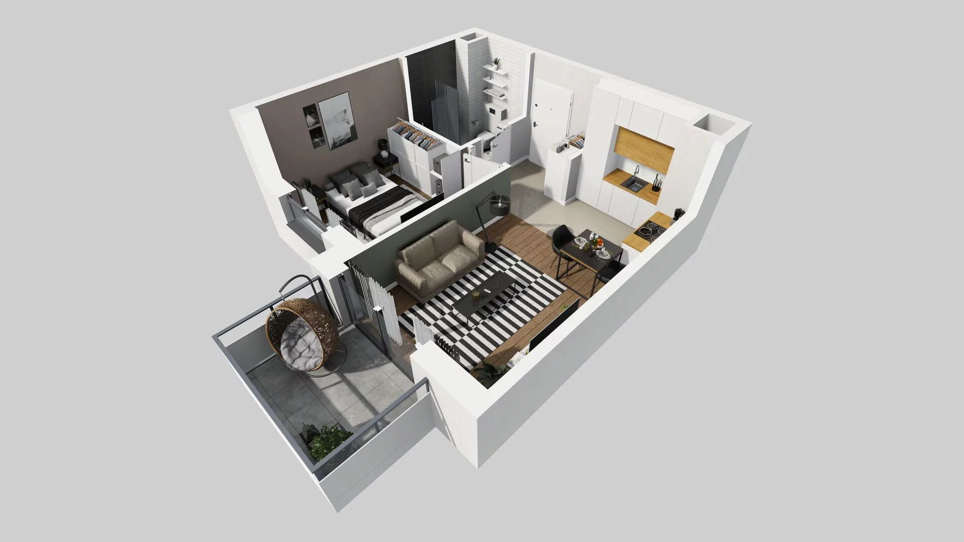 2 pokoje, mieszkanie 35,58 m², piętro 1, oferta nr A/15, Metro Zachód 8 bud. A, C, Warszawa, Bemowo, Chrzanów, ul. Szeligowska