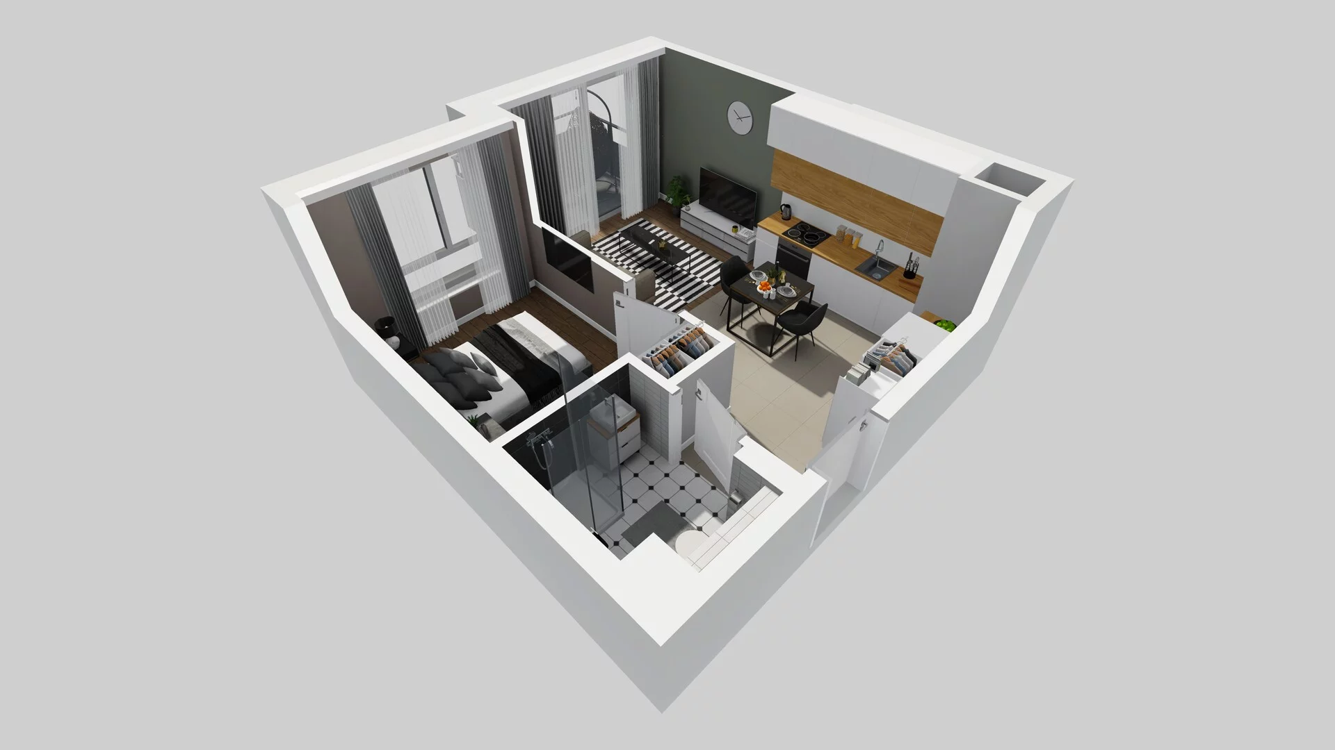 2 pokoje, mieszkanie 32,89 m², piętro 1, oferta nr A/17, Metro Zachód 8 bud. A, C, Warszawa, Bemowo, Chrzanów, ul. Szeligowska