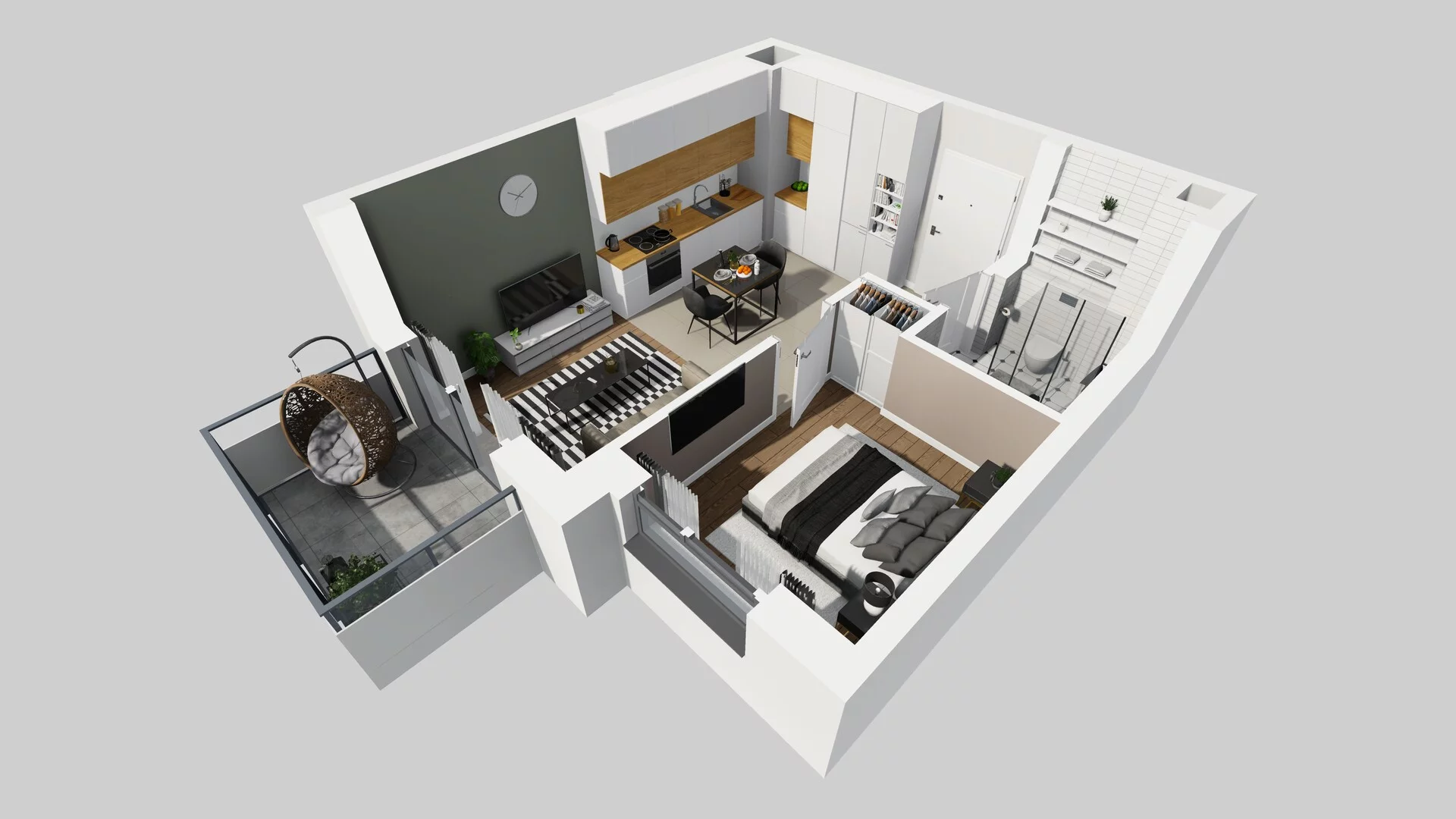 2 pokoje, mieszkanie 32,89 m², piętro 1, oferta nr A/17, Metro Zachód 8 bud. A, C, Warszawa, Bemowo, Chrzanów, ul. Szeligowska