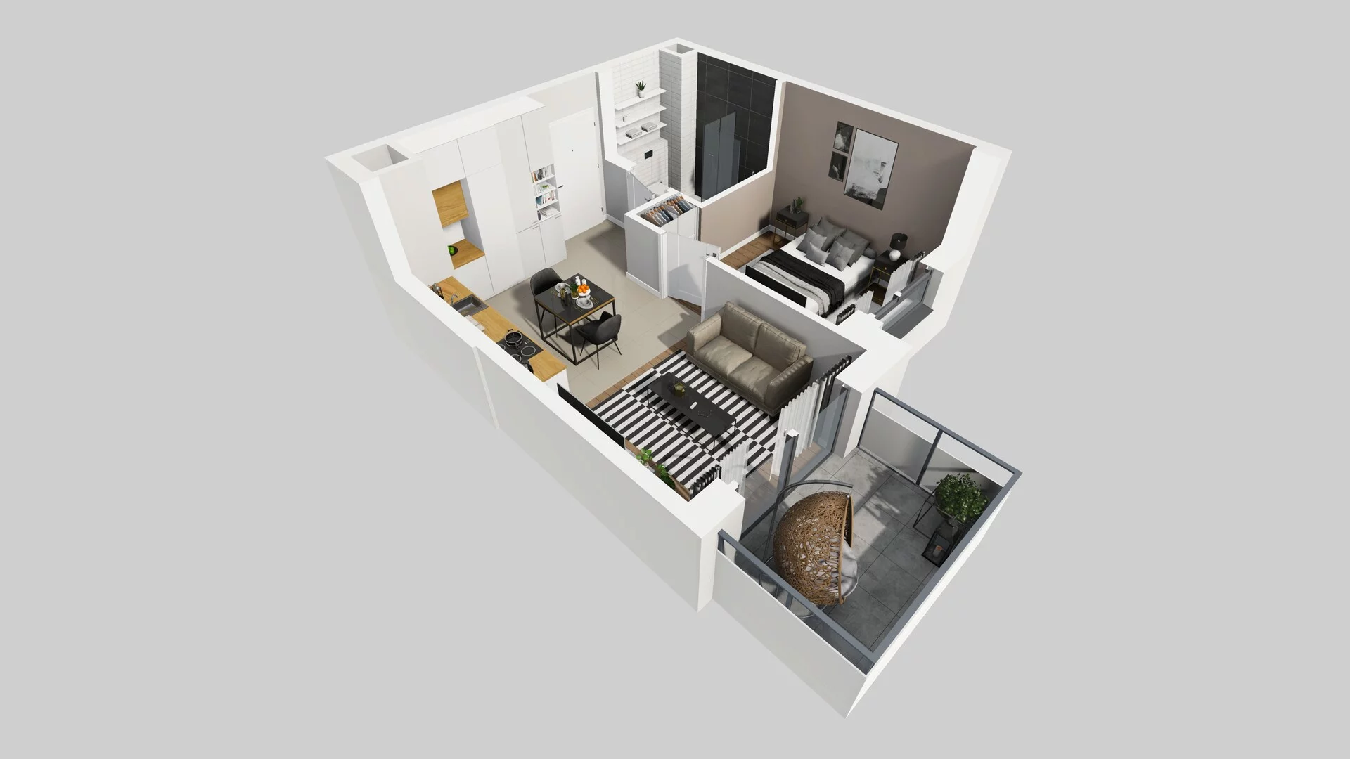 2 pokoje, mieszkanie 32,89 m², piętro 1, oferta nr A/17, Metro Zachód 8 bud. A, C, Warszawa, Bemowo, Chrzanów, ul. Szeligowska