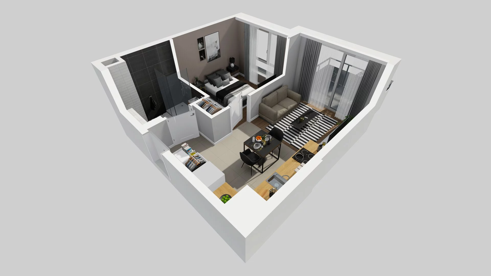 2 pokoje, mieszkanie 32,89 m², piętro 1, oferta nr A/17, Metro Zachód 8 bud. A, C, Warszawa, Bemowo, Chrzanów, ul. Szeligowska