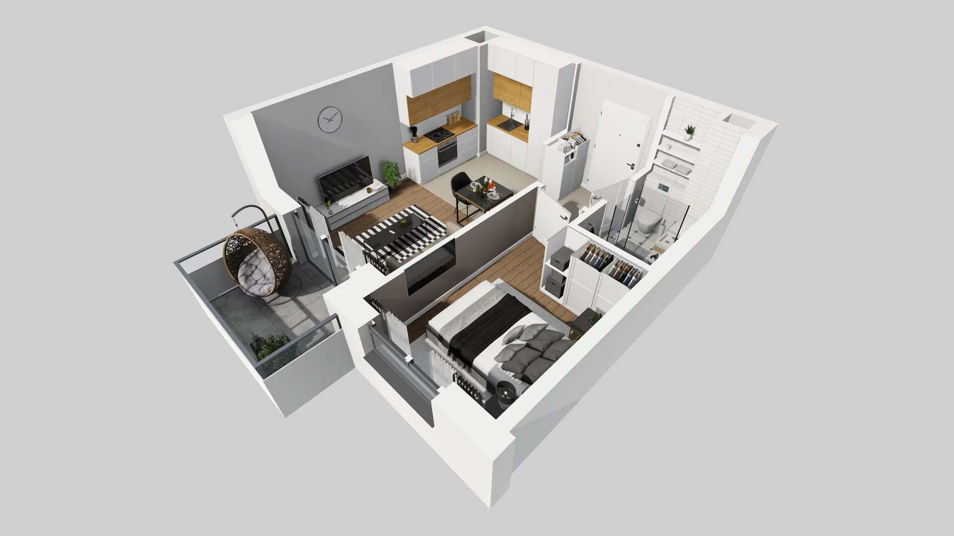 2 pokoje, mieszkanie 33,60 m², piętro 1, oferta nr A/18, Metro Zachód 8 bud. A, C, Warszawa, Bemowo, Chrzanów, ul. Szeligowska
