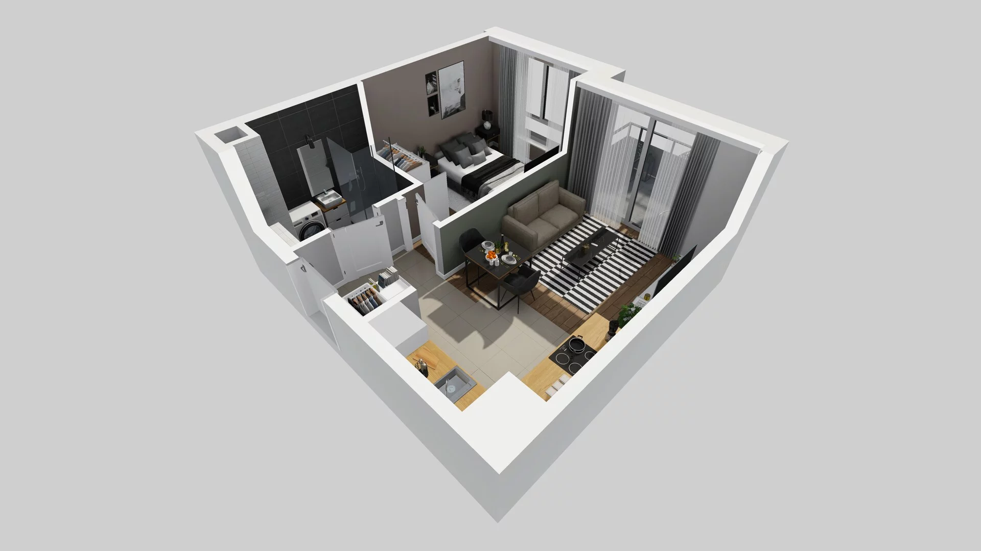 2 pokoje, mieszkanie 33,60 m², piętro 1, oferta nr A/18, Metro Zachód 8 bud. A, C, Warszawa, Bemowo, Chrzanów, ul. Szeligowska