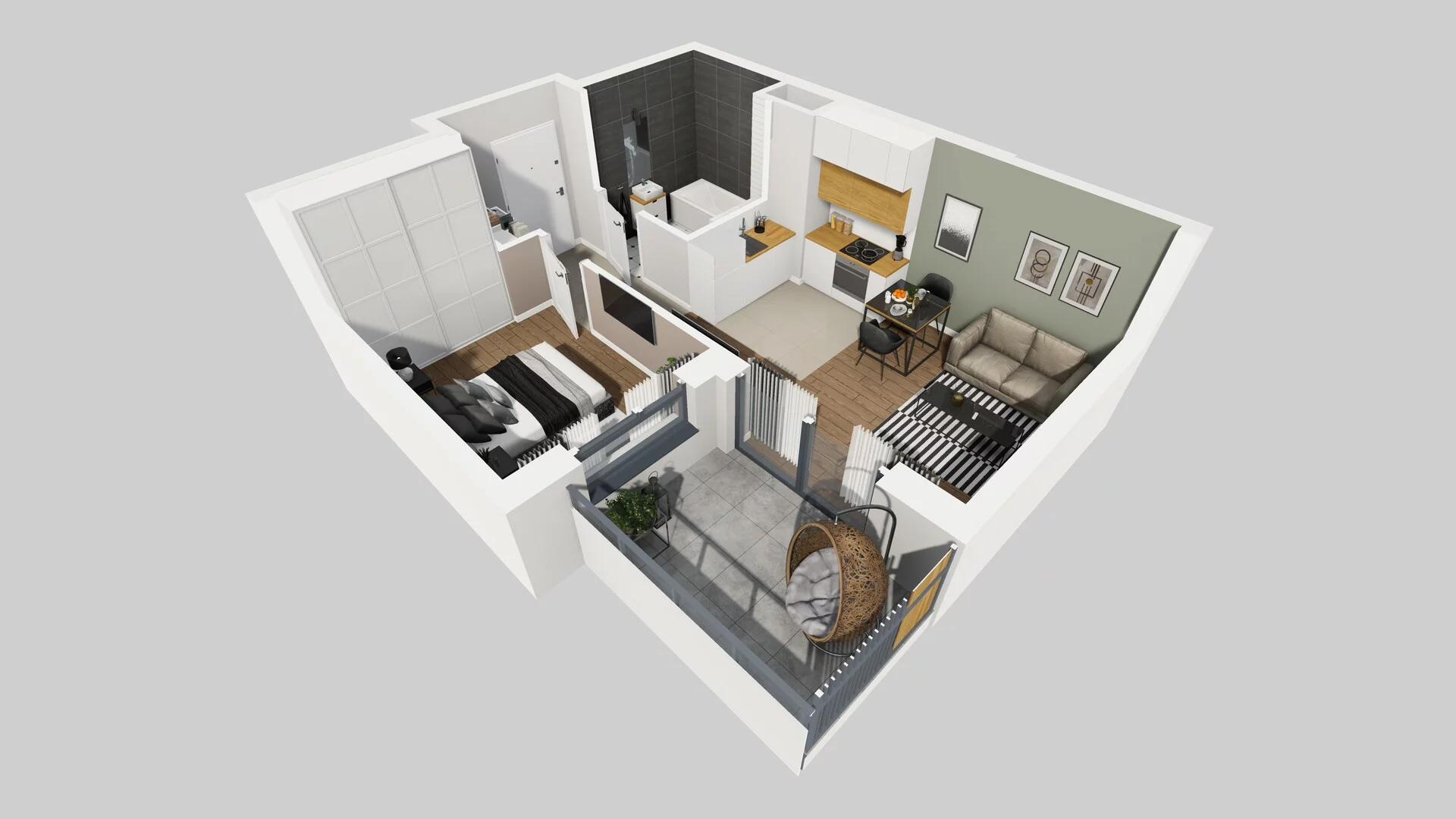 2 pokoje, mieszkanie 37,75 m², piętro 1, oferta nr A/20, Metro Zachód 8 bud. A, C, Warszawa, Bemowo, Chrzanów, ul. Szeligowska