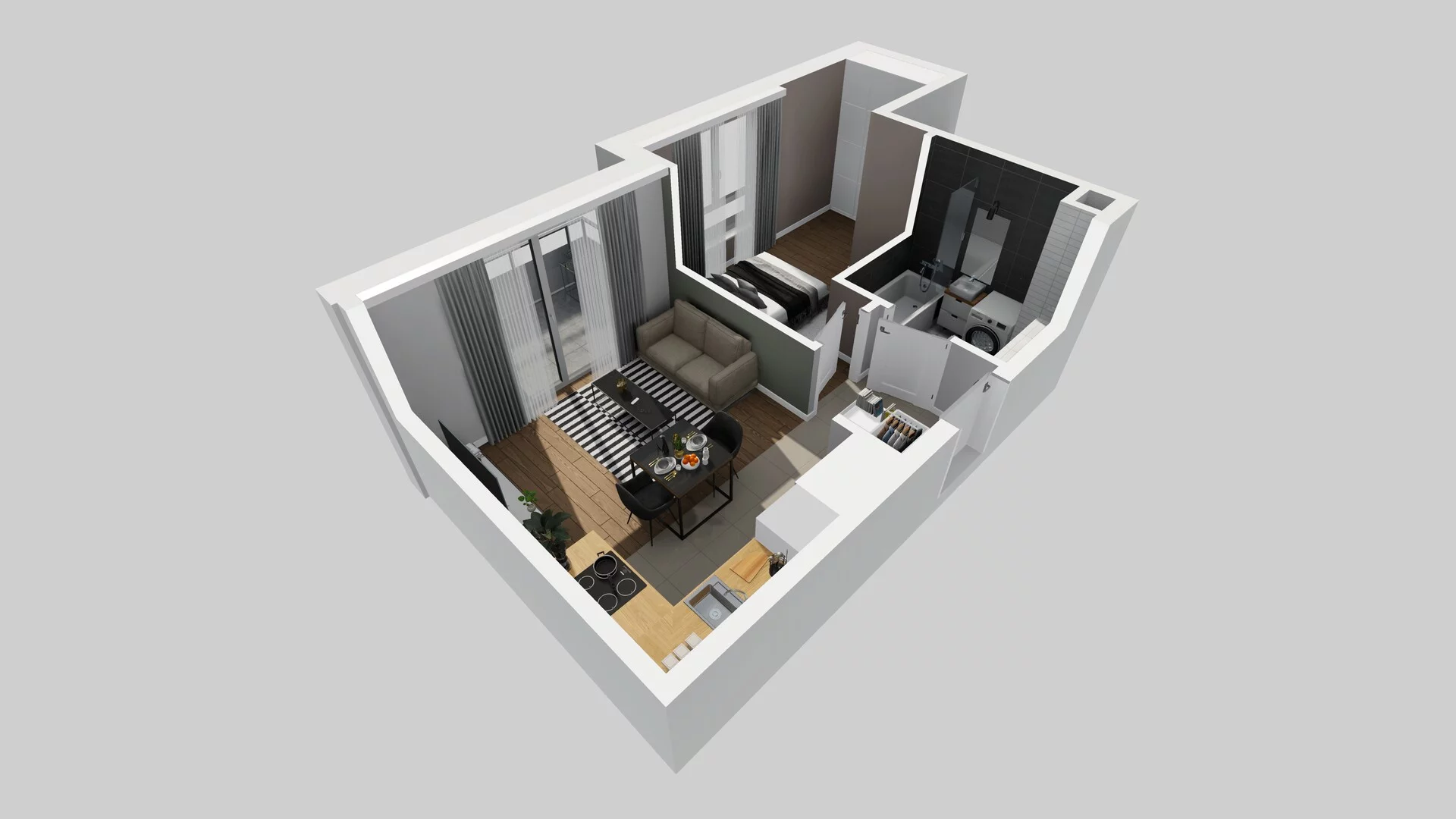 2 pokoje, mieszkanie 37,38 m², piętro 1, oferta nr A/21, Metro Zachód 8 bud. A, C, Warszawa, Bemowo, Chrzanów, ul. Szeligowska