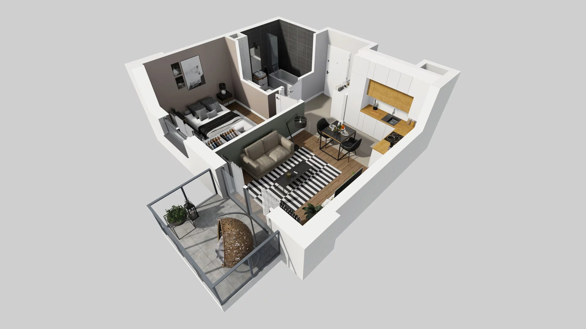 2 pokoje, mieszkanie 37,12 m², piętro 2, oferta nr A/22, Metro Zachód 8 bud. A, C, Warszawa, Bemowo, Chrzanów, ul. Szeligowska