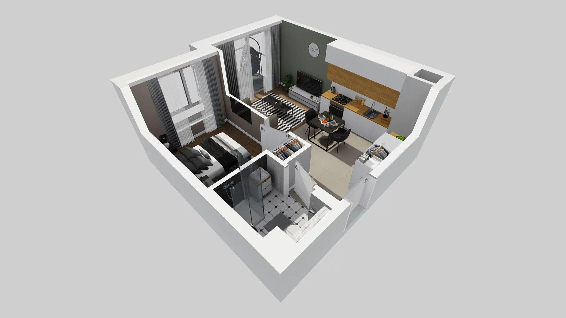 2 pokoje, mieszkanie 32,89 m², piętro 2, oferta nr A/28, Metro Zachód 8 bud. A, C, Warszawa, Bemowo, Chrzanów, ul. Szeligowska