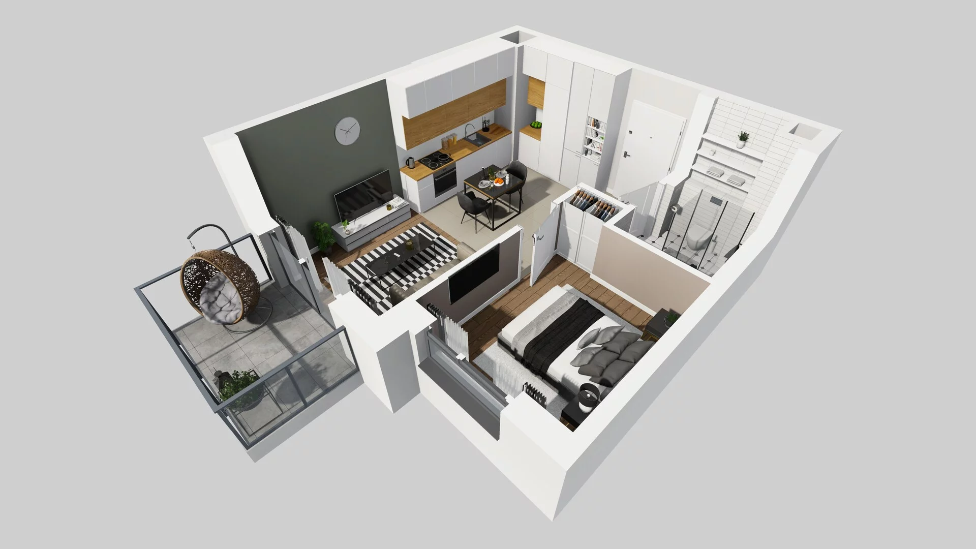 2 pokoje, mieszkanie 32,89 m², piętro 2, oferta nr A/28, Metro Zachód 8 bud. A, C, Warszawa, Bemowo, Chrzanów, ul. Szeligowska
