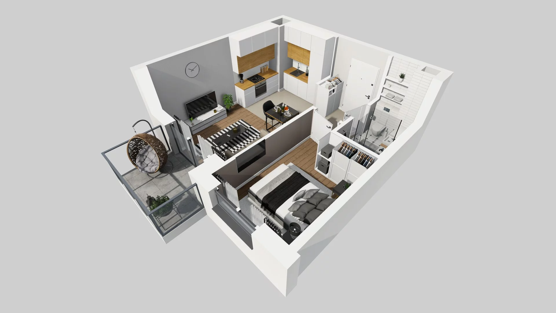 2 pokoje, mieszkanie 33,60 m², piętro 2, oferta nr A/29, Metro Zachód 8 bud. A, C, Warszawa, Bemowo, Chrzanów, ul. Szeligowska