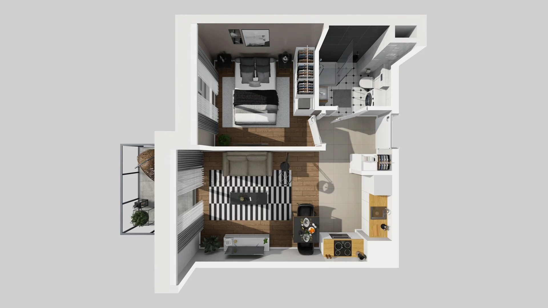 2 pokoje, mieszkanie 35,58 m², piętro 4, oferta nr A/48, Metro Zachód 8 bud. A, C, Warszawa, Bemowo, Chrzanów, ul. Szeligowska