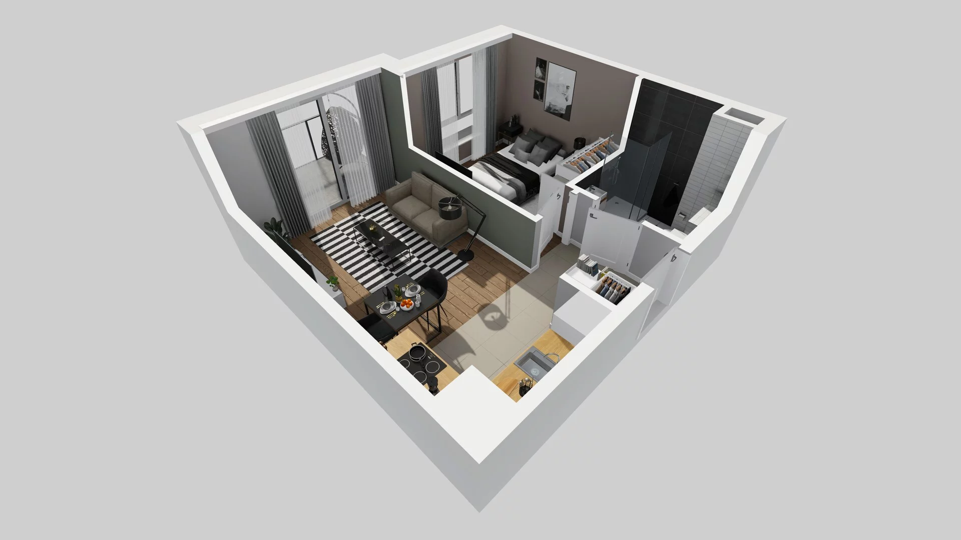 2 pokoje, mieszkanie 35,58 m², piętro 4, oferta nr A/48, Metro Zachód 8 bud. A, C, Warszawa, Bemowo, Chrzanów, ul. Szeligowska