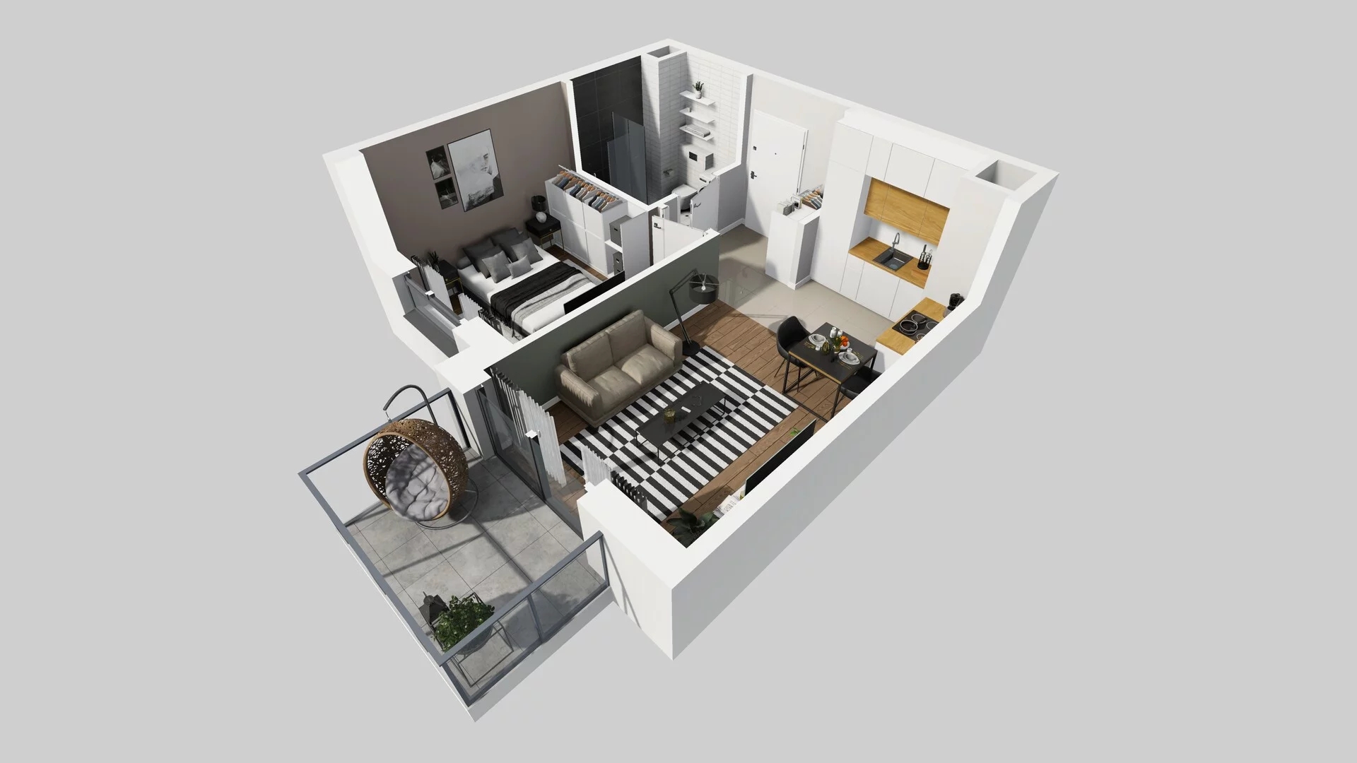 2 pokoje, mieszkanie 35,58 m², piętro 4, oferta nr A/48, Metro Zachód 8 bud. A, C, Warszawa, Bemowo, Chrzanów, ul. Szeligowska
