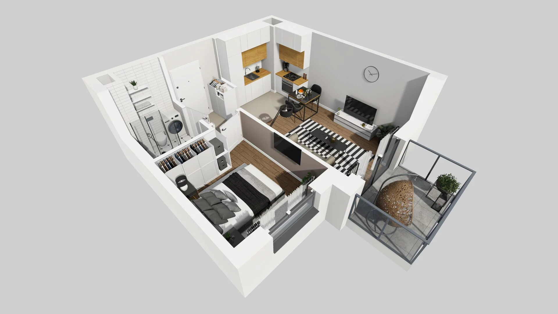 2 pokoje, mieszkanie 35,58 m², piętro 4, oferta nr A/48, Metro Zachód 8 bud. A, C, Warszawa, Bemowo, Chrzanów, ul. Szeligowska