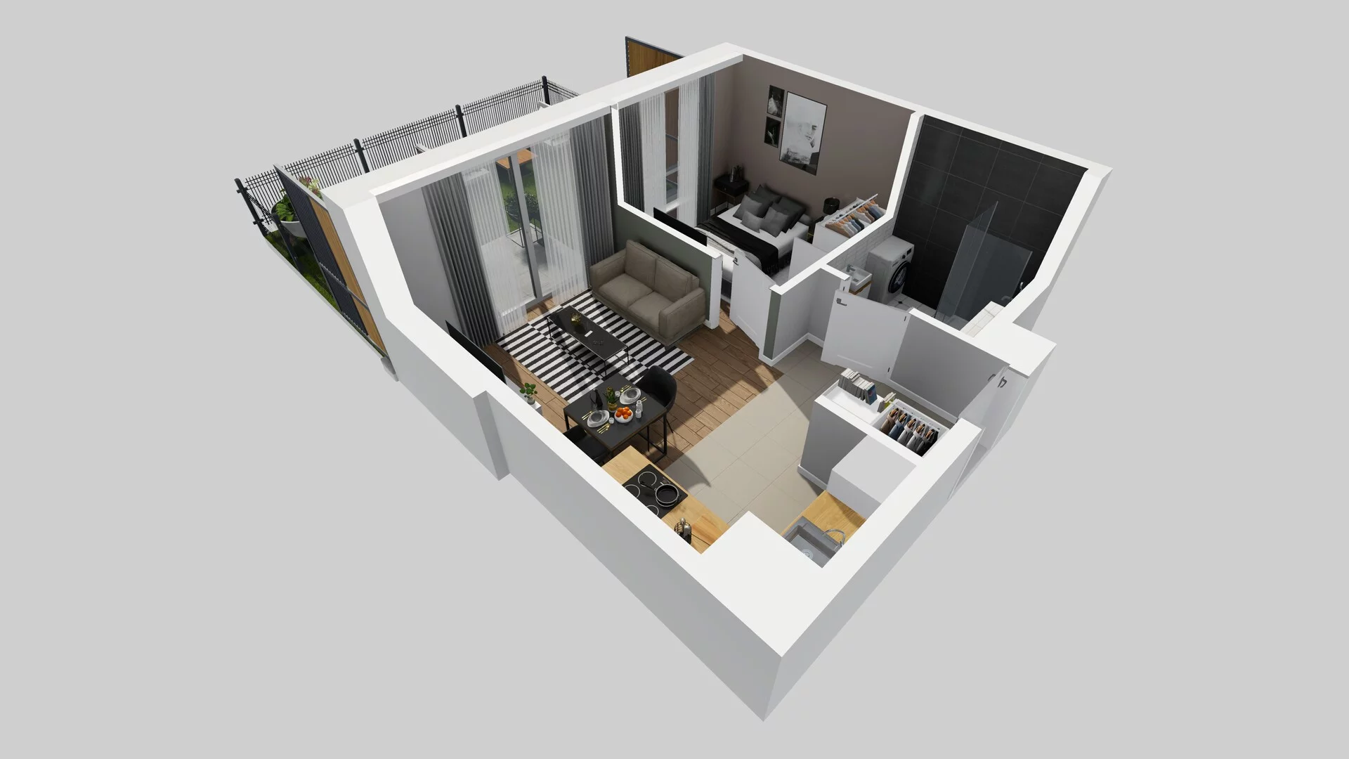 2 pokoje, mieszkanie 32,11 m², parter, oferta nr A/58, Metro Zachód 8 bud. A, C, Warszawa, Bemowo, Chrzanów, ul. Szeligowska