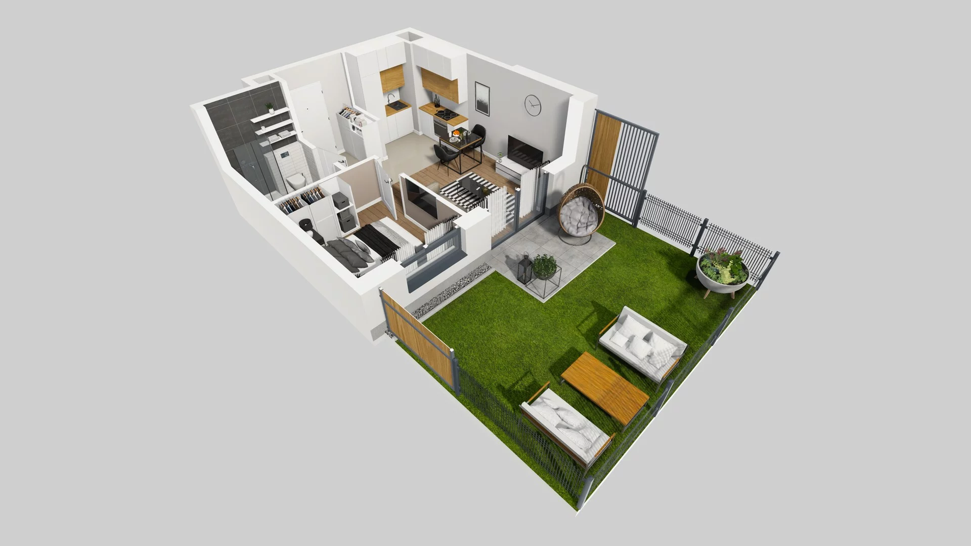2 pokoje, mieszkanie 32,11 m², parter, oferta nr A/58, Metro Zachód 8 bud. A, C, Warszawa, Bemowo, Chrzanów, ul. Szeligowska