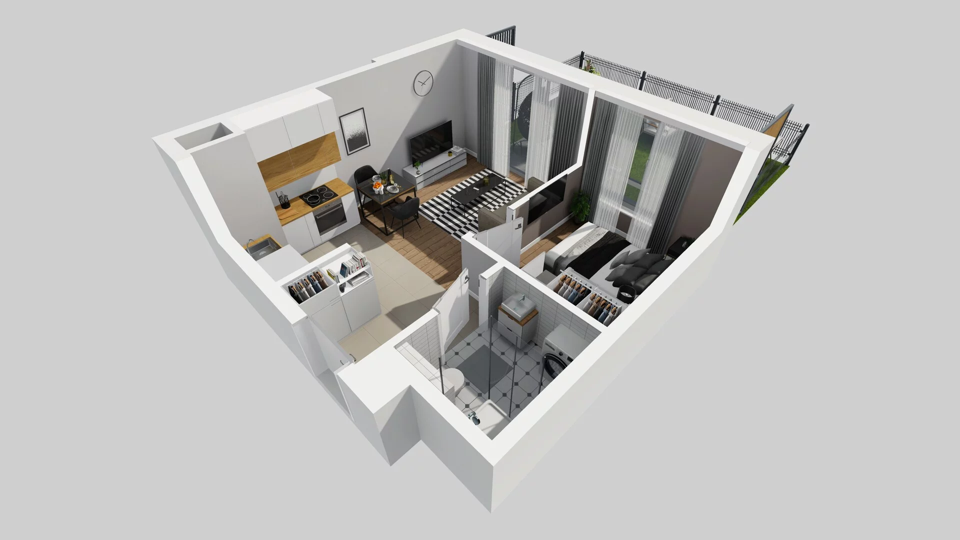 2 pokoje, mieszkanie 32,11 m², parter, oferta nr A/58, Metro Zachód 8 bud. A, C, Warszawa, Bemowo, Chrzanów, ul. Szeligowska