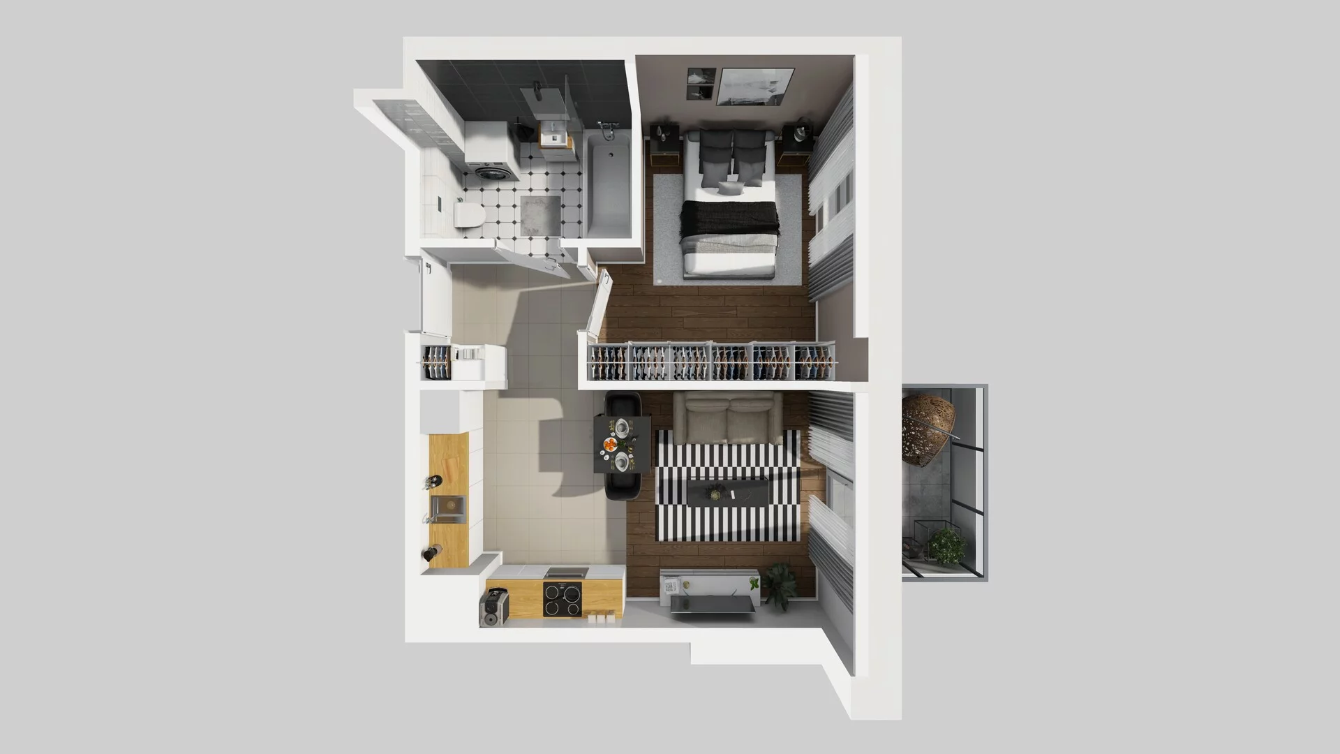 2 pokoje, mieszkanie 39,53 m², piętro 1, oferta nr A/61, Metro Zachód 8 bud. A, C, Warszawa, Bemowo, Chrzanów, ul. Szeligowska