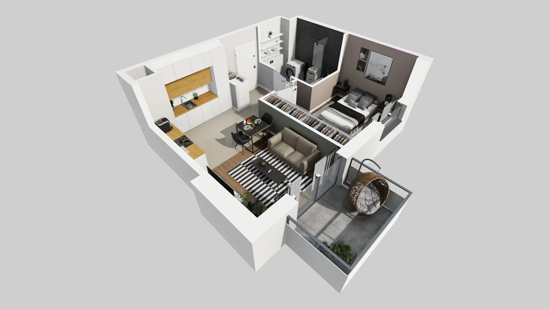 2 pokoje, mieszkanie 39,53 m², piętro 1, oferta nr A/61, Metro Zachód 8 bud. A, C, Warszawa, Bemowo, Chrzanów, ul. Szeligowska