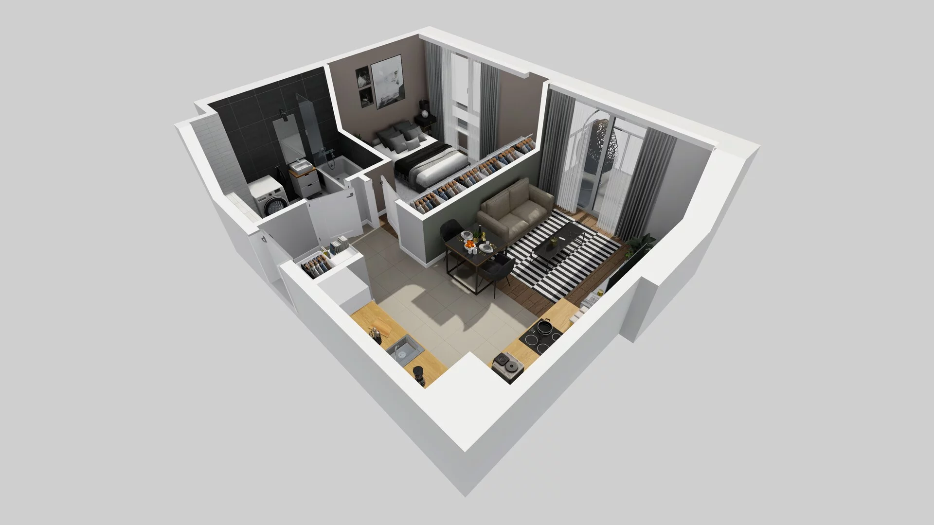 2 pokoje, mieszkanie 39,53 m², piętro 2, oferta nr A/65, Metro Zachód 8 bud. A, C, Warszawa, Bemowo, Chrzanów, ul. Szeligowska