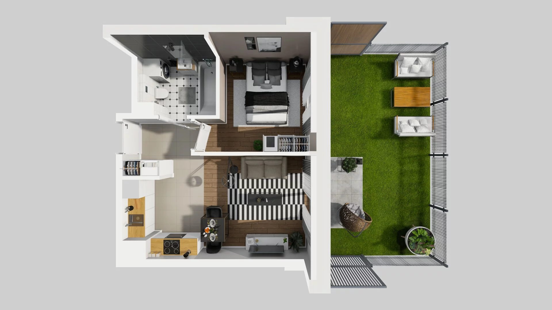 2 pokoje, mieszkanie 38,09 m², parter, oferta nr A/76, Metro Zachód 8 bud. A, C, Warszawa, Bemowo, Chrzanów, ul. Szeligowska
