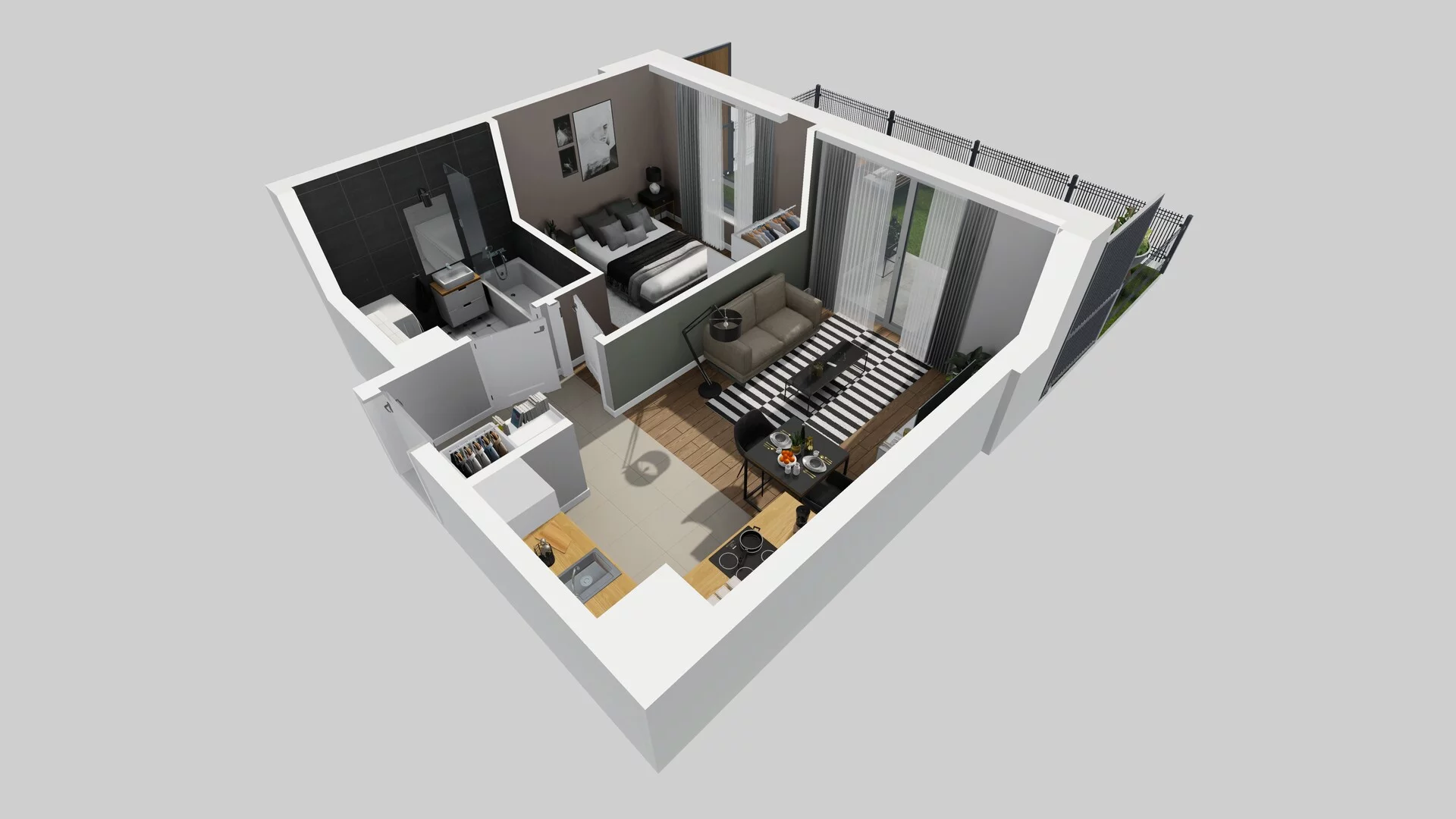 2 pokoje, mieszkanie 38,09 m², parter, oferta nr A/76, Metro Zachód 8 bud. A, C, Warszawa, Bemowo, Chrzanów, ul. Szeligowska