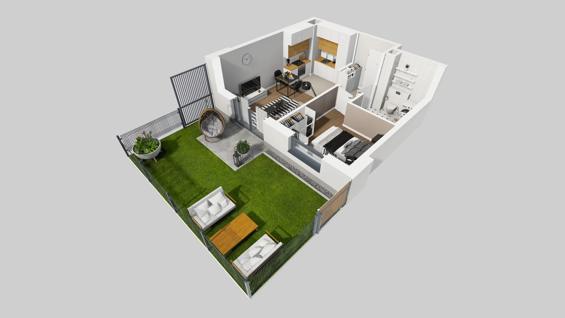 2 pokoje, mieszkanie 38,09 m², parter, oferta nr A/76, Metro Zachód 8 bud. A, C, Warszawa, Bemowo, Chrzanów, ul. Szeligowska