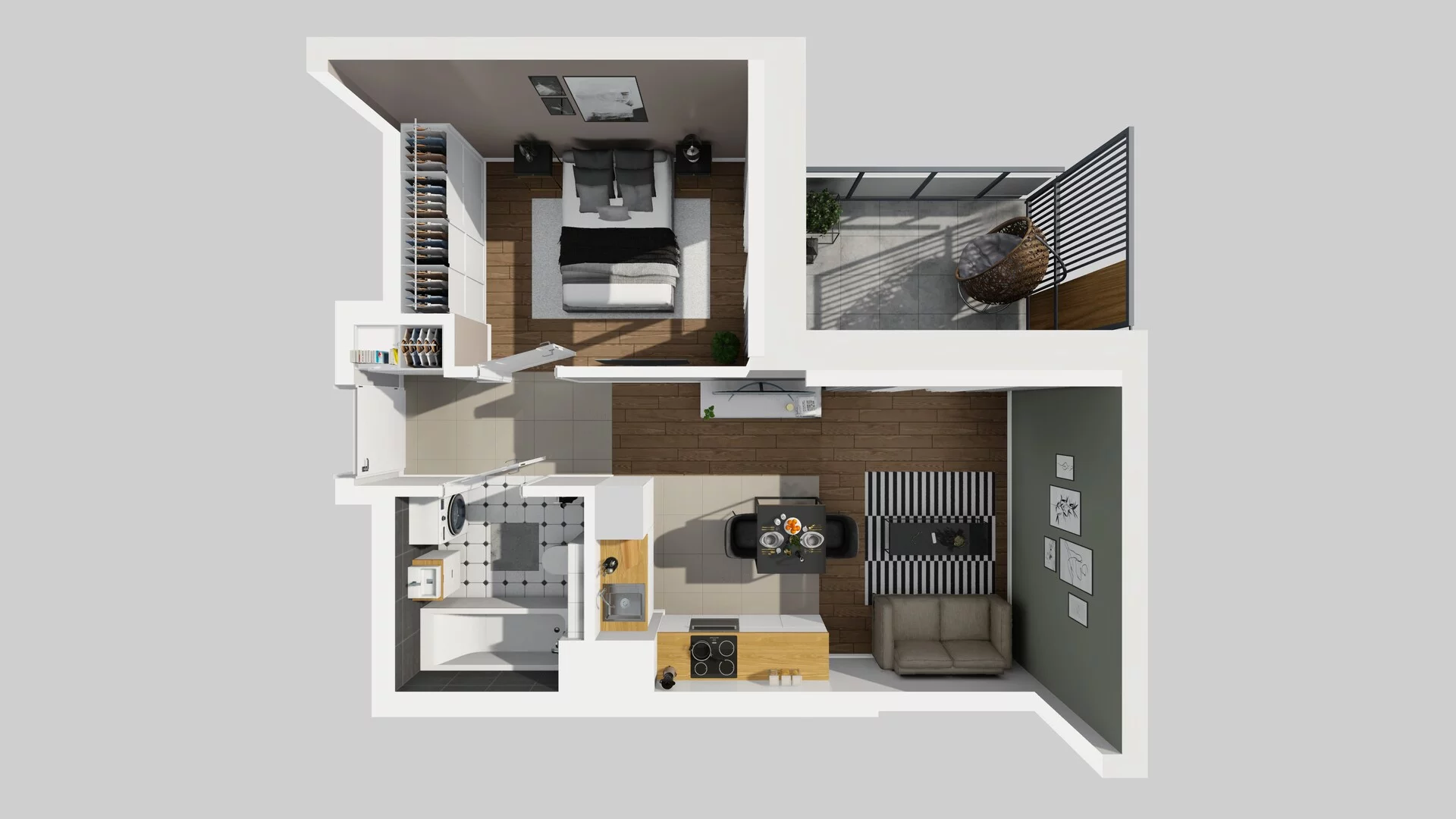 2 pokoje, mieszkanie 37,98 m², piętro 1, oferta nr A/79, Metro Zachód 8 bud. A, C, Warszawa, Bemowo, Chrzanów, ul. Szeligowska