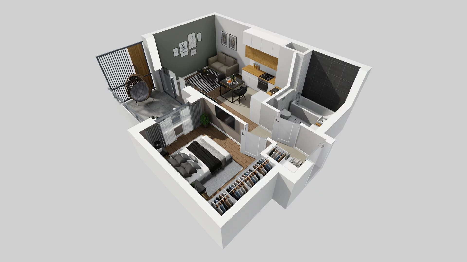2 pokoje, mieszkanie 37,98 m², piętro 1, oferta nr A/79, Metro Zachód 8 bud. A, C, Warszawa, Bemowo, Chrzanów, ul. Szeligowska