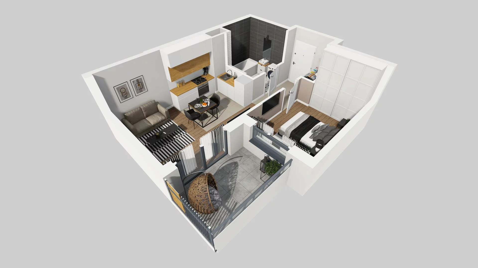 2 pokoje, mieszkanie 37,98 m², piętro 1, oferta nr A/79, Metro Zachód 8 bud. A, C, Warszawa, Bemowo, Chrzanów, ul. Szeligowska