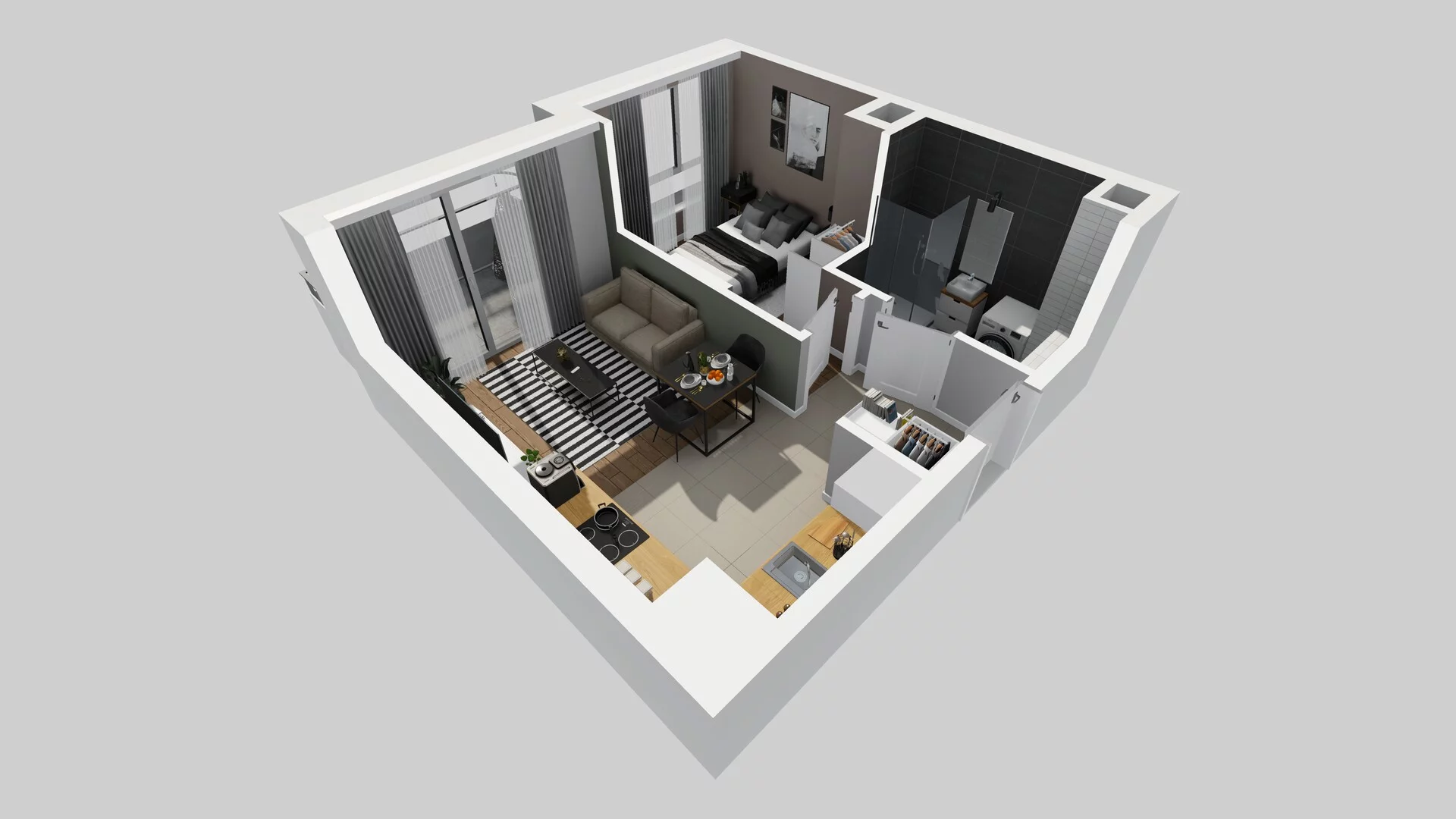2 pokoje, mieszkanie 33,75 m², piętro 1, oferta nr A/81, Metro Zachód 8 bud. A, C, Warszawa, Bemowo, Chrzanów, ul. Szeligowska