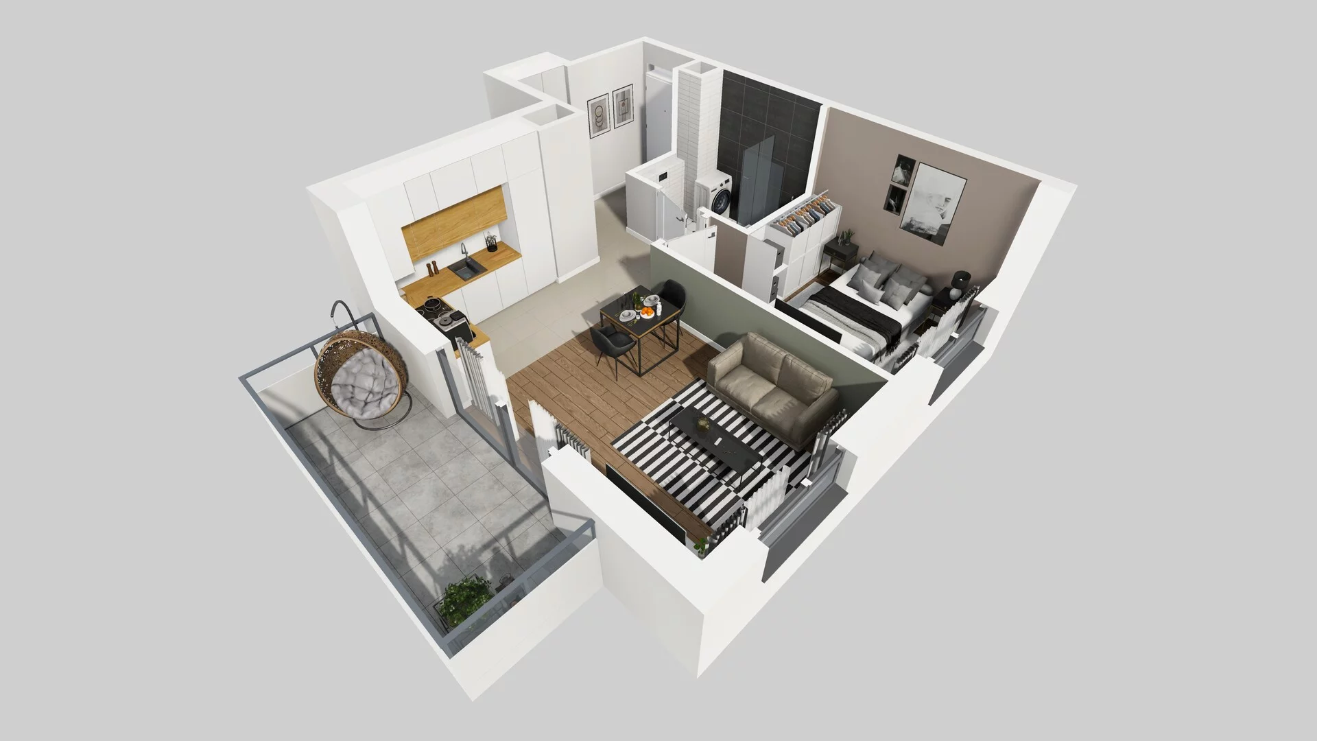 2 pokoje, mieszkanie 40,03 m², piętro 1, oferta nr A/86, Metro Zachód 8 bud. A, C, Warszawa, Bemowo, Chrzanów, ul. Szeligowska