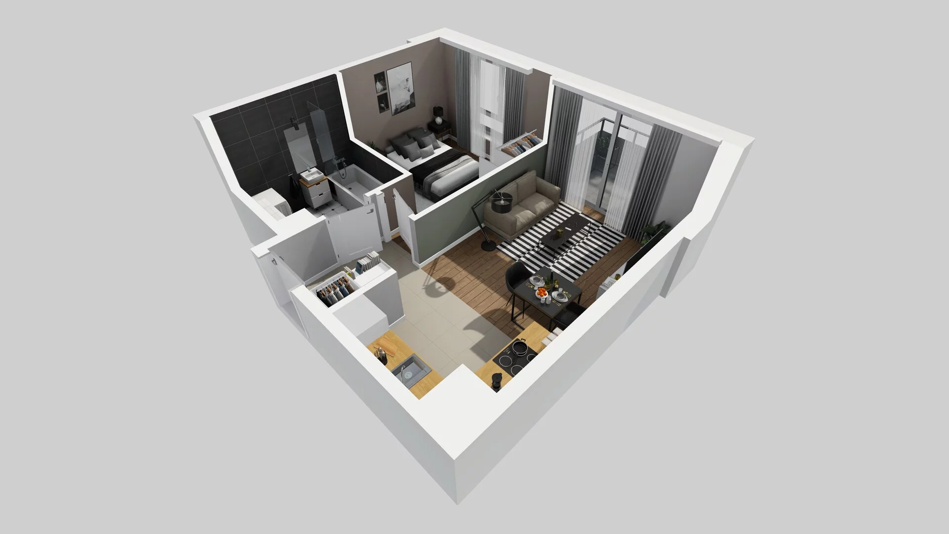 2 pokoje, mieszkanie 38,09 m², piętro 1, oferta nr A/88, Metro Zachód 8 bud. A, C, Warszawa, Bemowo, Chrzanów, ul. Szeligowska