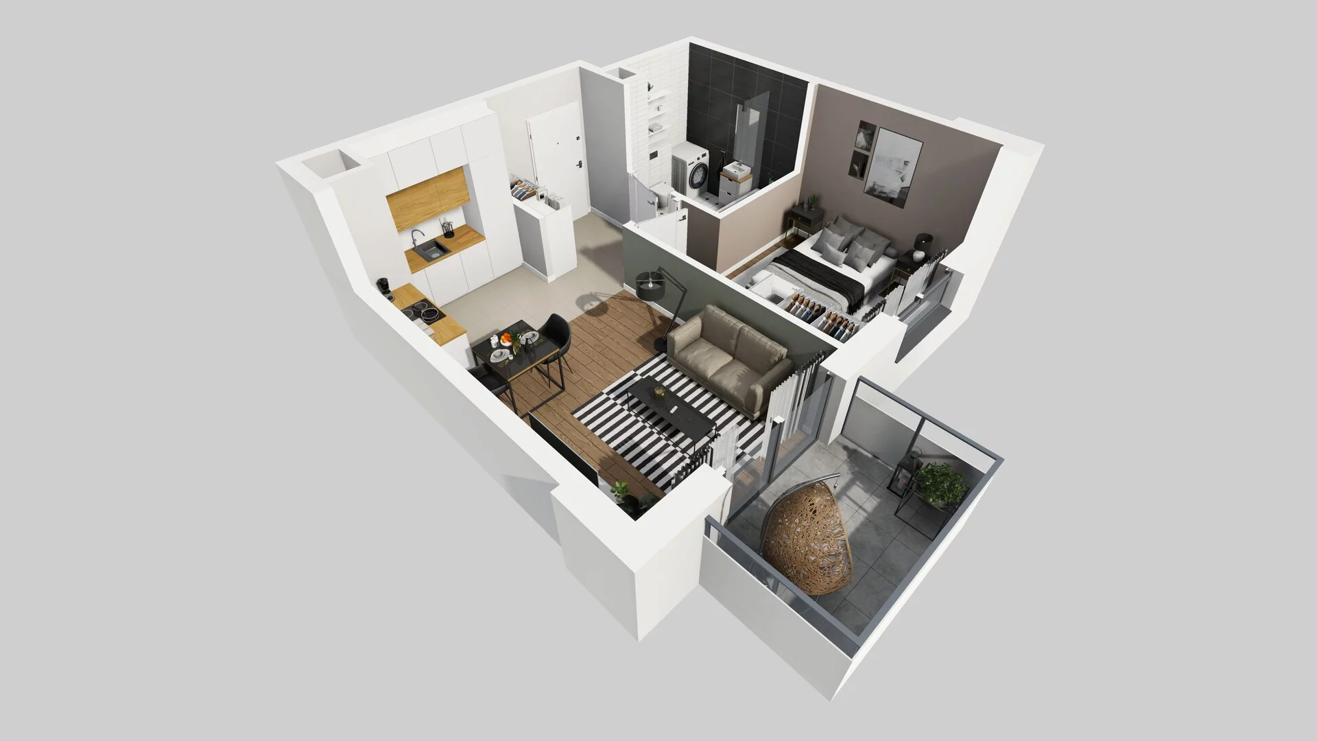 2 pokoje, mieszkanie 38,09 m², piętro 1, oferta nr A/88, Metro Zachód 8 bud. A, C, Warszawa, Bemowo, Chrzanów, ul. Szeligowska