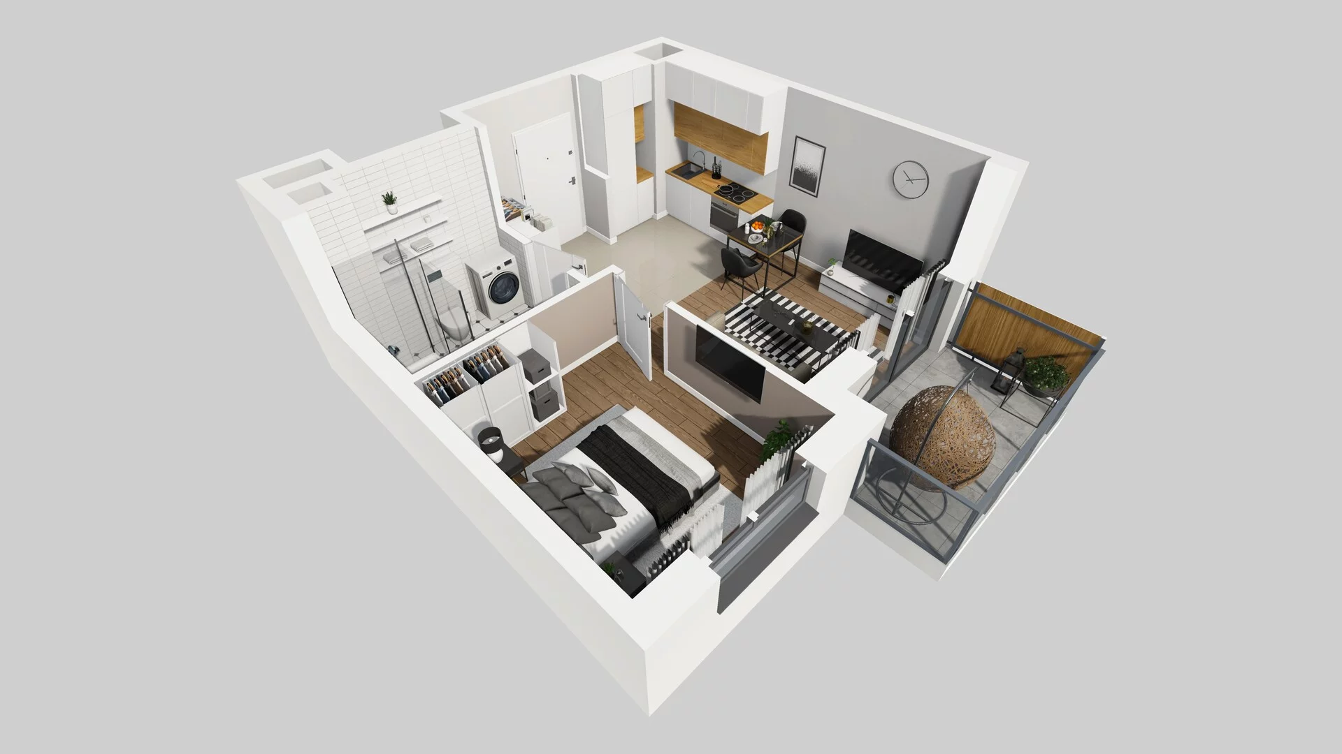 2 pokoje, mieszkanie 33,67 m², piętro 2, oferta nr A/95, Metro Zachód 8 bud. A, C, Warszawa, Bemowo, Chrzanów, ul. Szeligowska