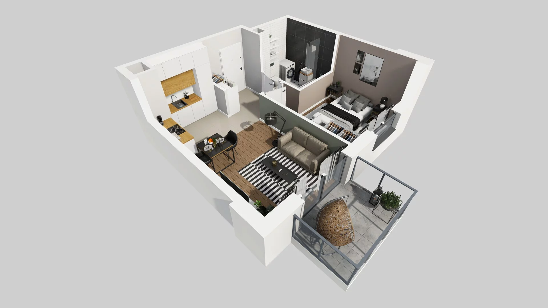 2 pokoje, mieszkanie 38,09 m², piętro 2, oferta nr A/99, Metro Zachód 8 bud. A, C, Warszawa, Bemowo, Chrzanów, ul. Szeligowska