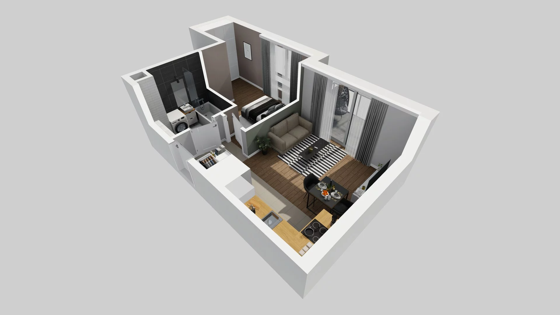 2 pokoje, mieszkanie 37,14 m², piętro 3, oferta nr A/100, Metro Zachód 8 bud. A, C, Warszawa, Bemowo, Chrzanów, ul. Szeligowska