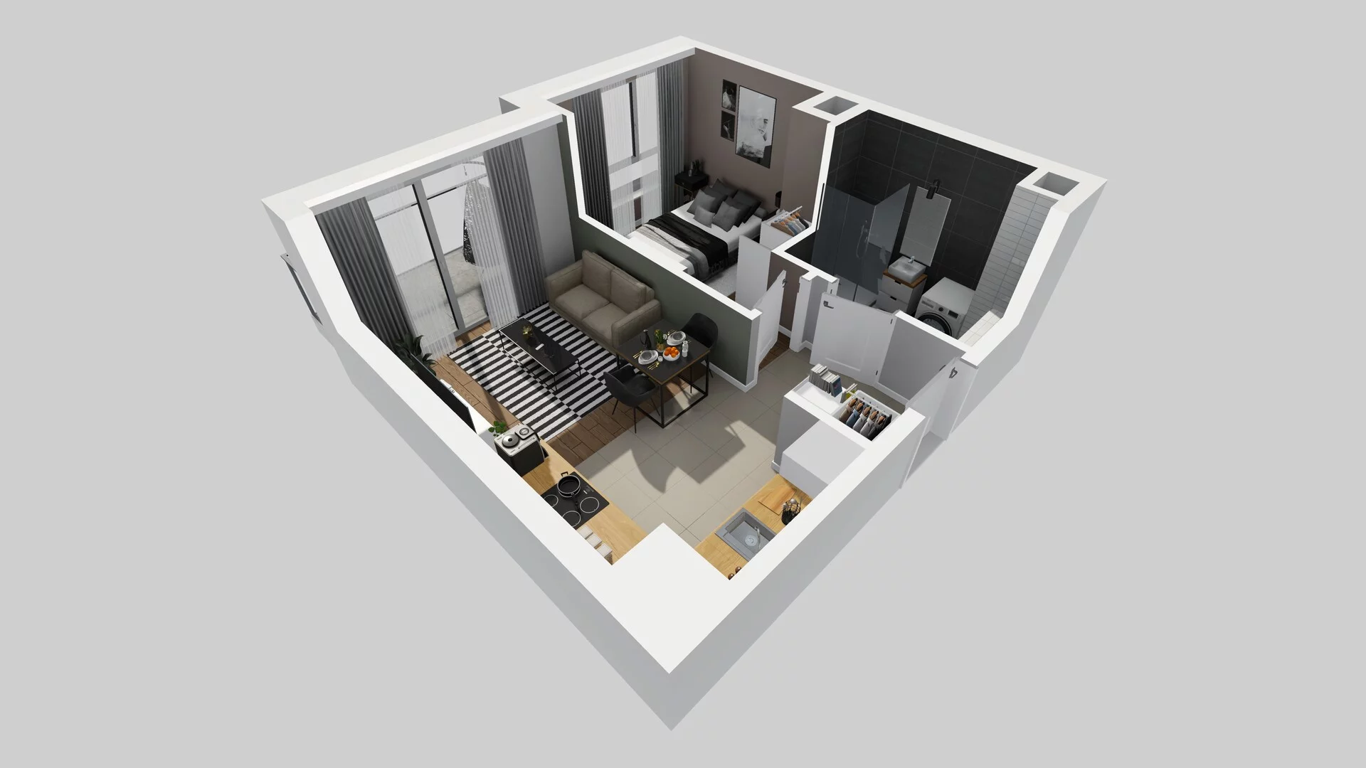 2 pokoje, mieszkanie 33,75 m², piętro 3, oferta nr A/103, Metro Zachód 8 bud. A, C, Warszawa, Bemowo, Chrzanów, ul. Szeligowska