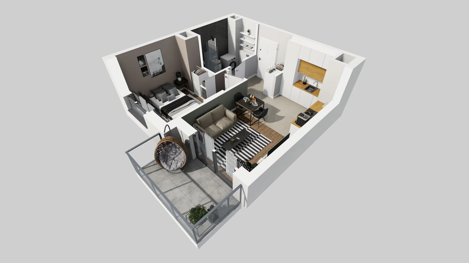 2 pokoje, mieszkanie 33,75 m², piętro 3, oferta nr A/103, Metro Zachód 8 bud. A, C, Warszawa, Bemowo, Chrzanów, ul. Szeligowska