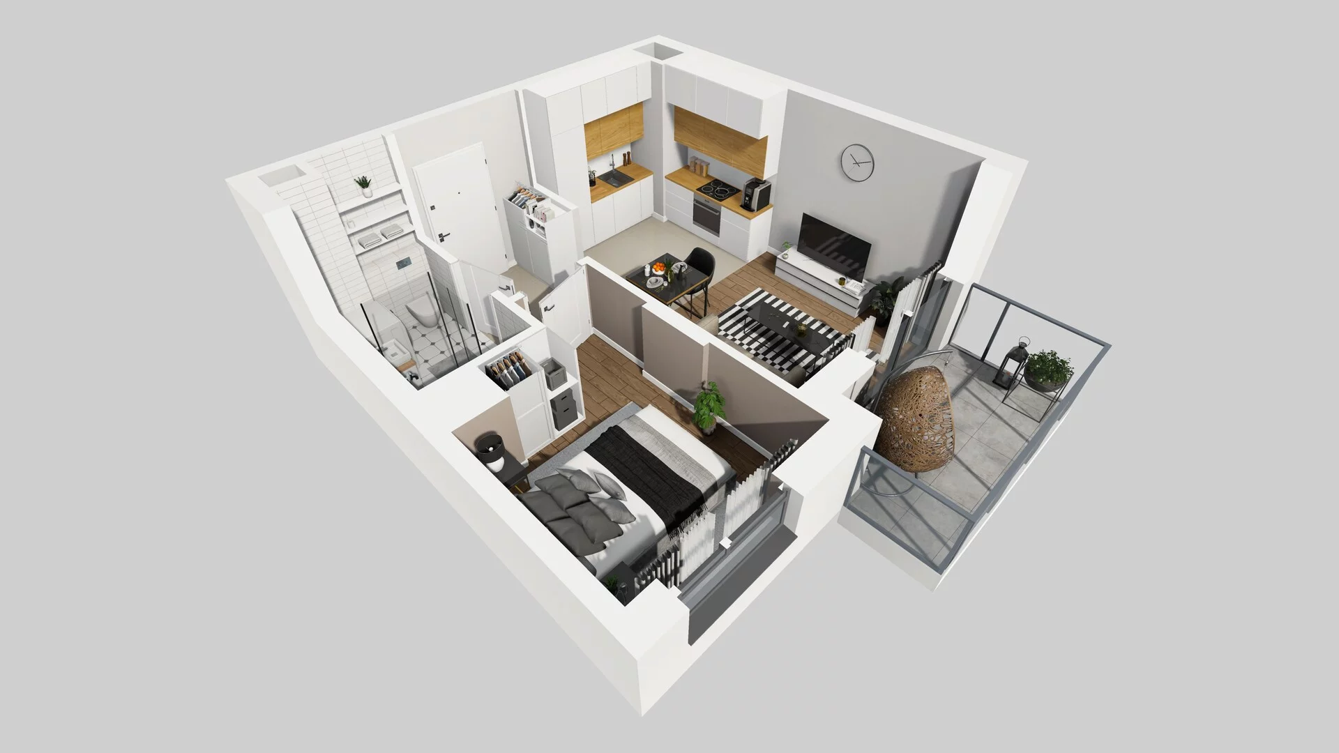 2 pokoje, mieszkanie 33,75 m², piętro 3, oferta nr A/103, Metro Zachód 8 bud. A, C, Warszawa, Bemowo, Chrzanów, ul. Szeligowska
