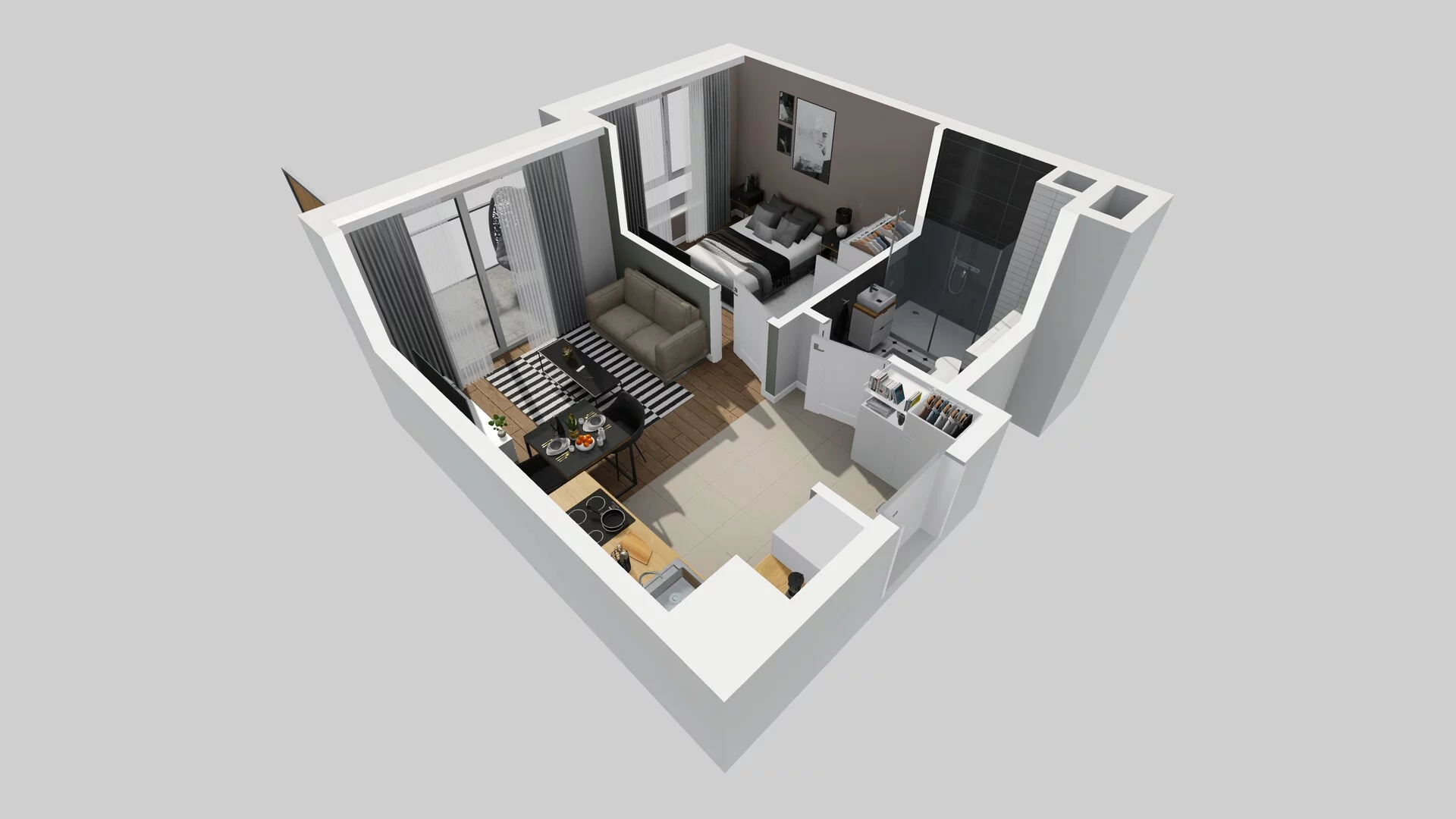 2 pokoje, mieszkanie 33,67 m², piętro 3, oferta nr A/106, Metro Zachód 8 bud. A, C, Warszawa, Bemowo, Chrzanów, ul. Szeligowska