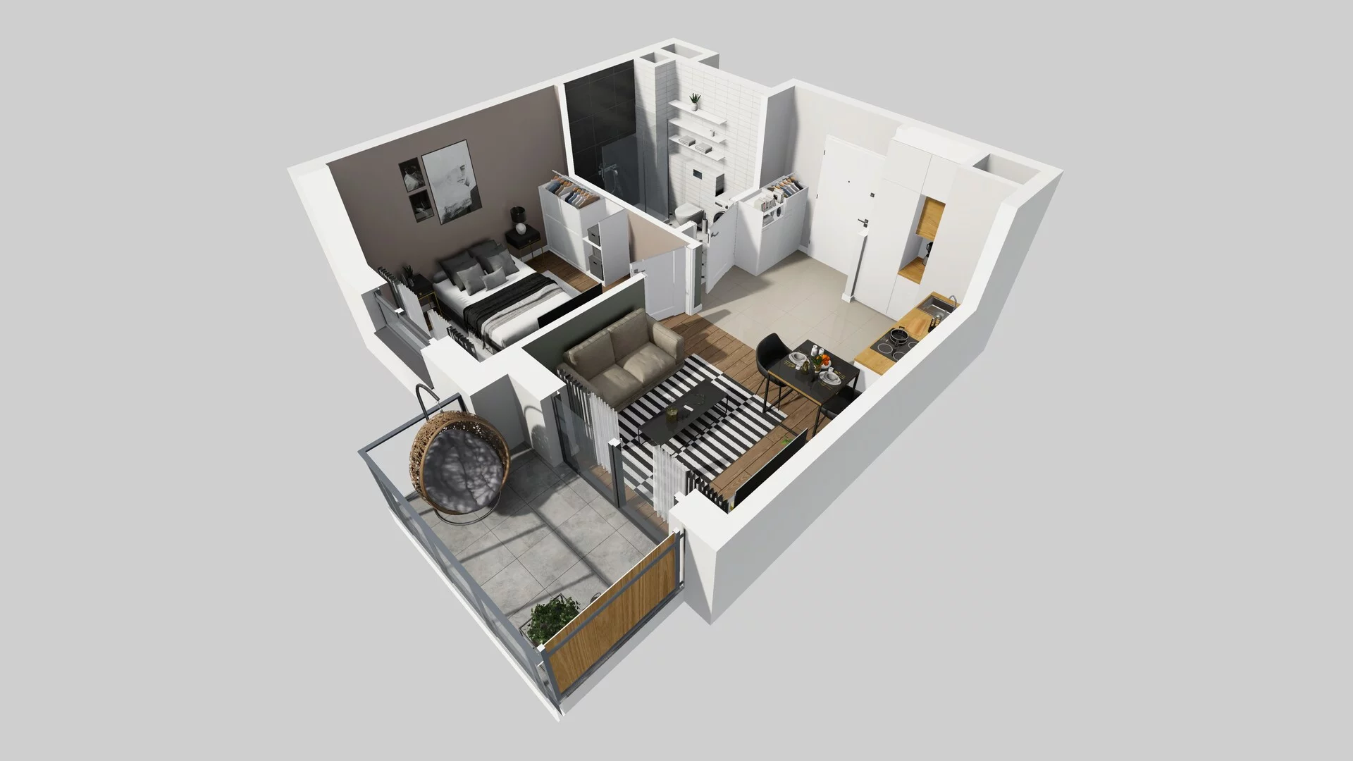 2 pokoje, mieszkanie 33,67 m², piętro 3, oferta nr A/106, Metro Zachód 8 bud. A, C, Warszawa, Bemowo, Chrzanów, ul. Szeligowska