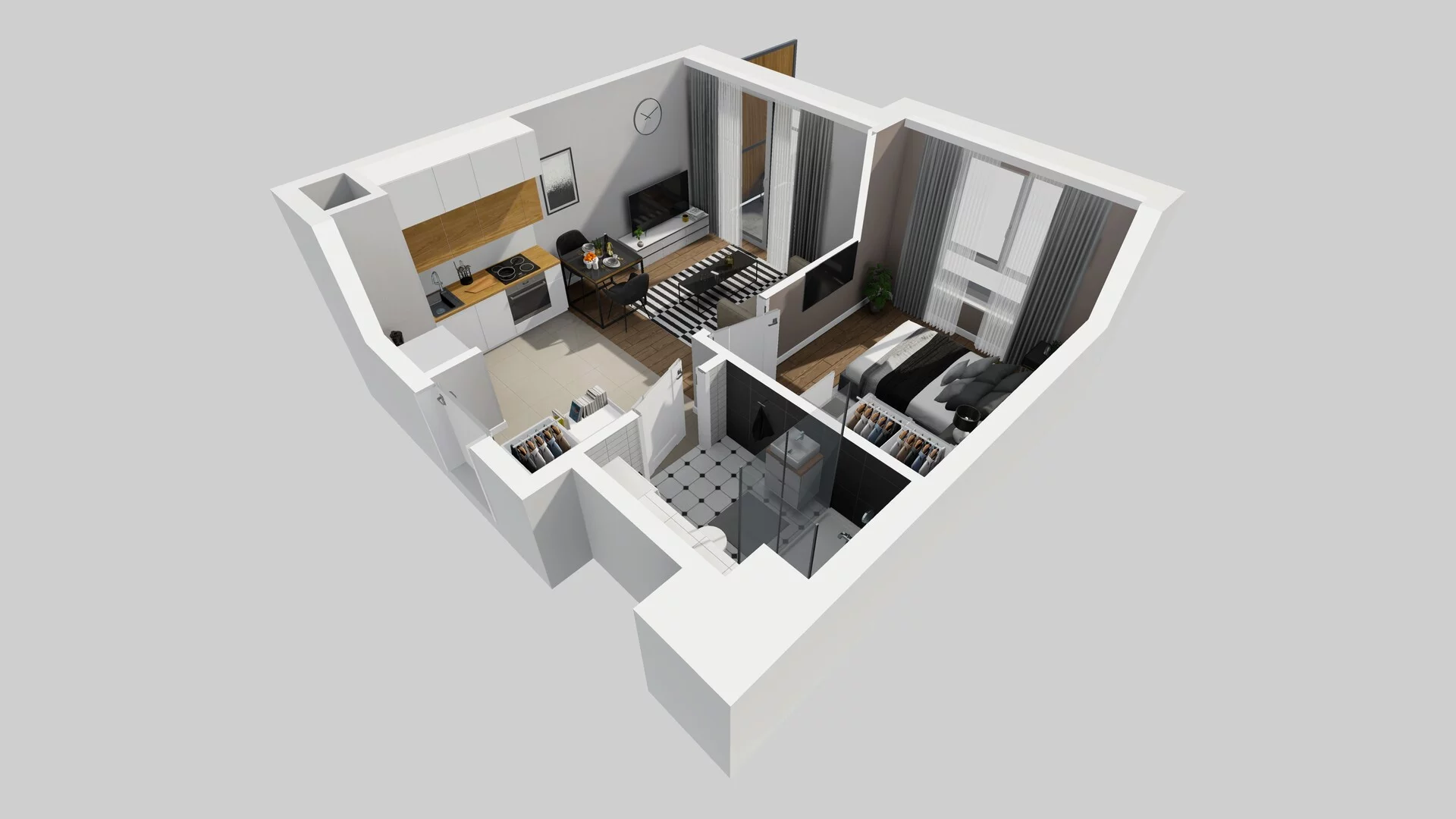 2 pokoje, mieszkanie 33,67 m², piętro 3, oferta nr A/106, Metro Zachód 8 bud. A, C, Warszawa, Bemowo, Chrzanów, ul. Szeligowska