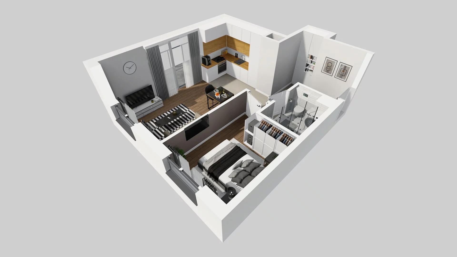 2 pokoje, mieszkanie 40,02 m², piętro 3, oferta nr A/108, Metro Zachód 8 bud. A, C, Warszawa, Bemowo, Chrzanów, ul. Szeligowska